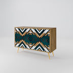 ARTISTIC GEOMETRY Sideboard mit 2 Türen in Eiche-Optik