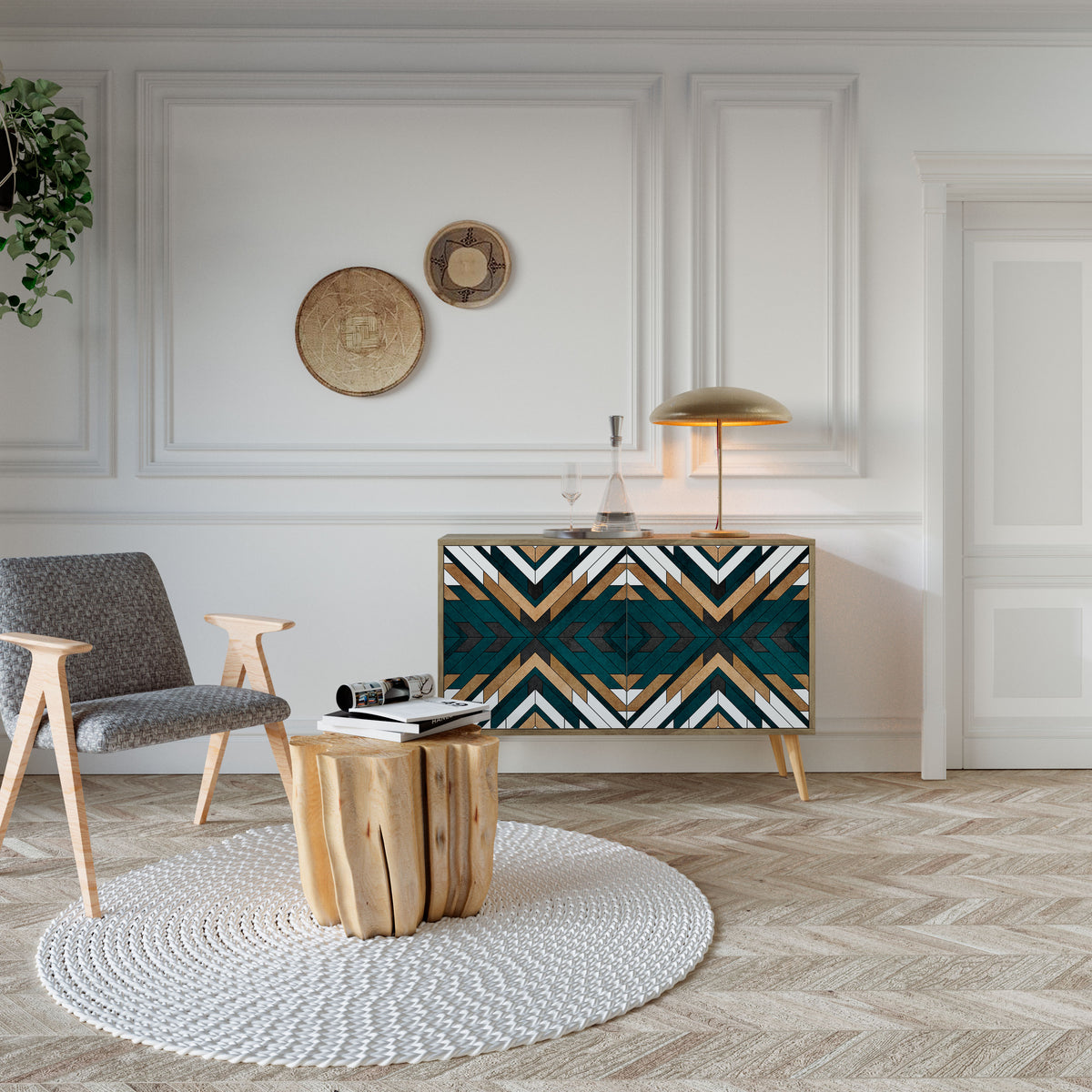 ARTISTIC GEOMETRY 2-türiges Sideboard