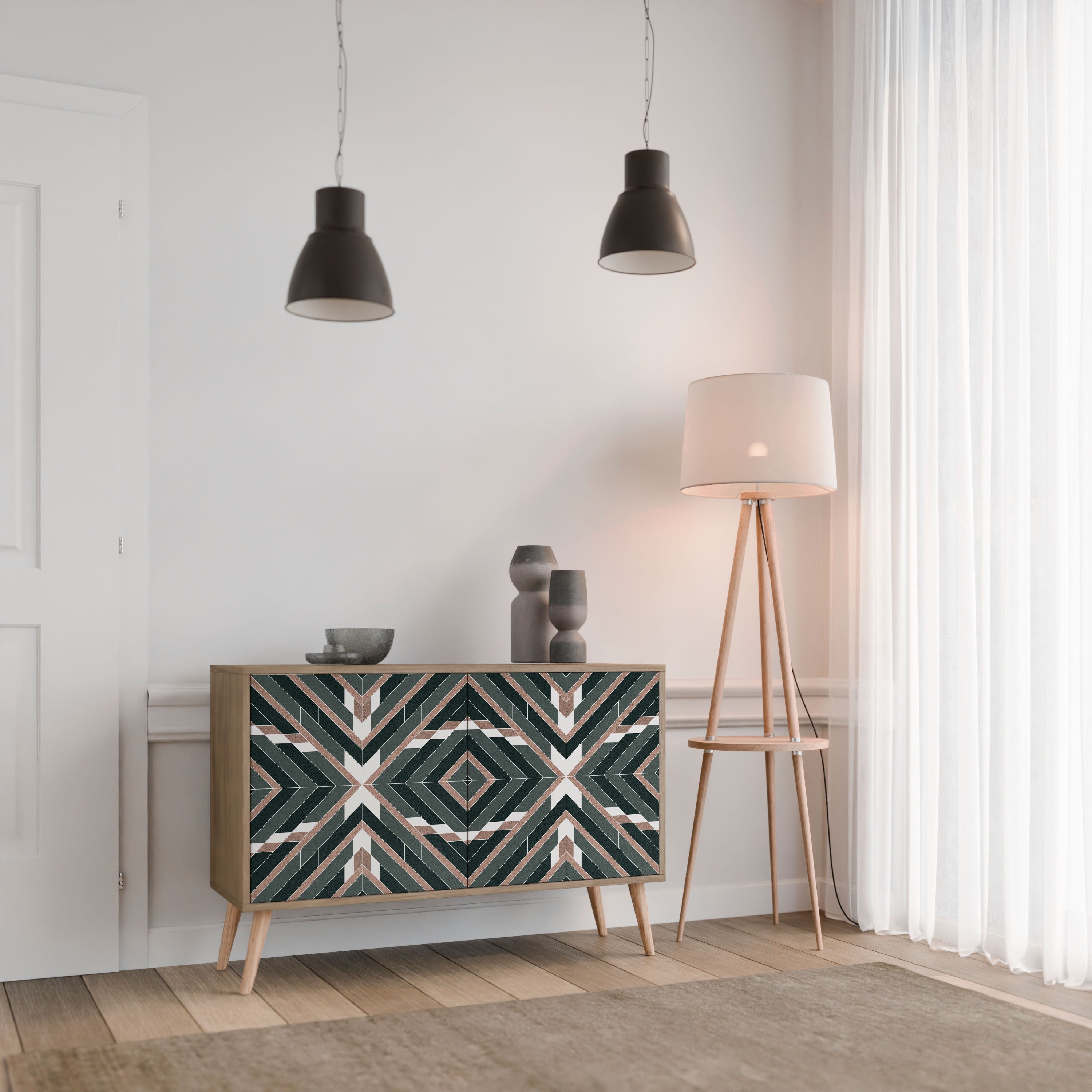 DIMENSION DELIGHTS Sideboard mit 2 Türen in Eichenoptik