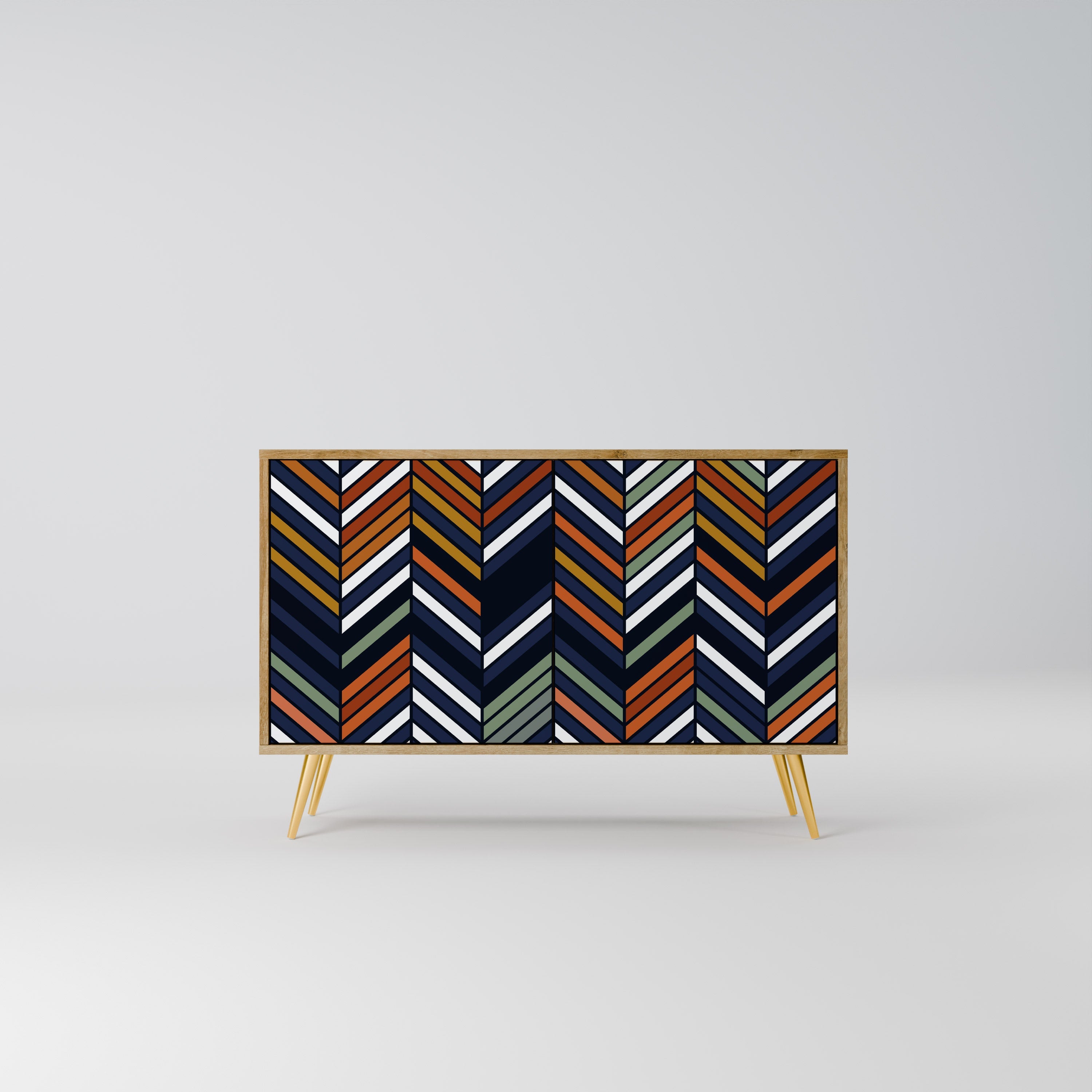 VIBRANT PATCHWORK Sideboard mit 2 Türen in Eichenoptik