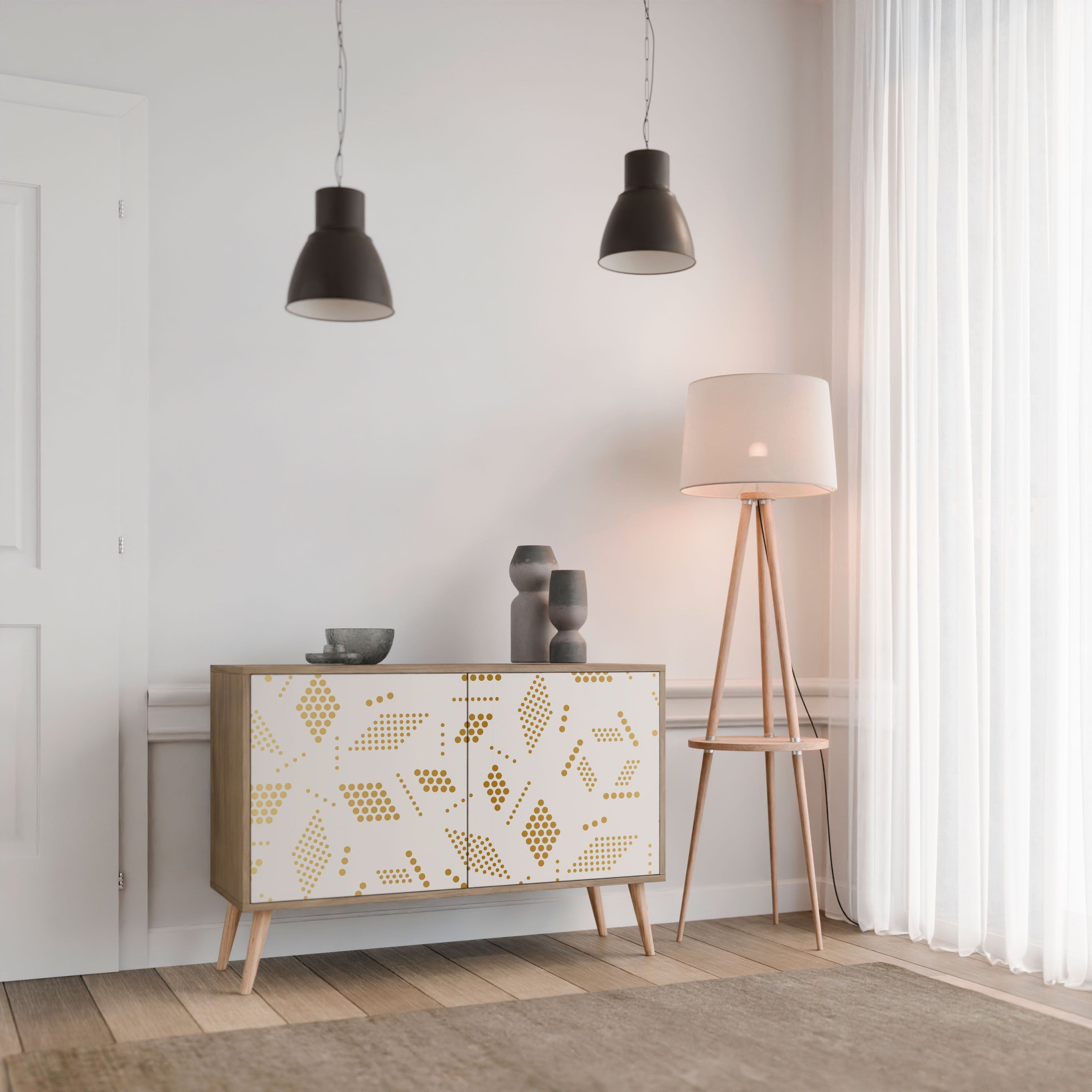SPOTTED DAZE Sideboard mit 2 Türen in Eichenoptik