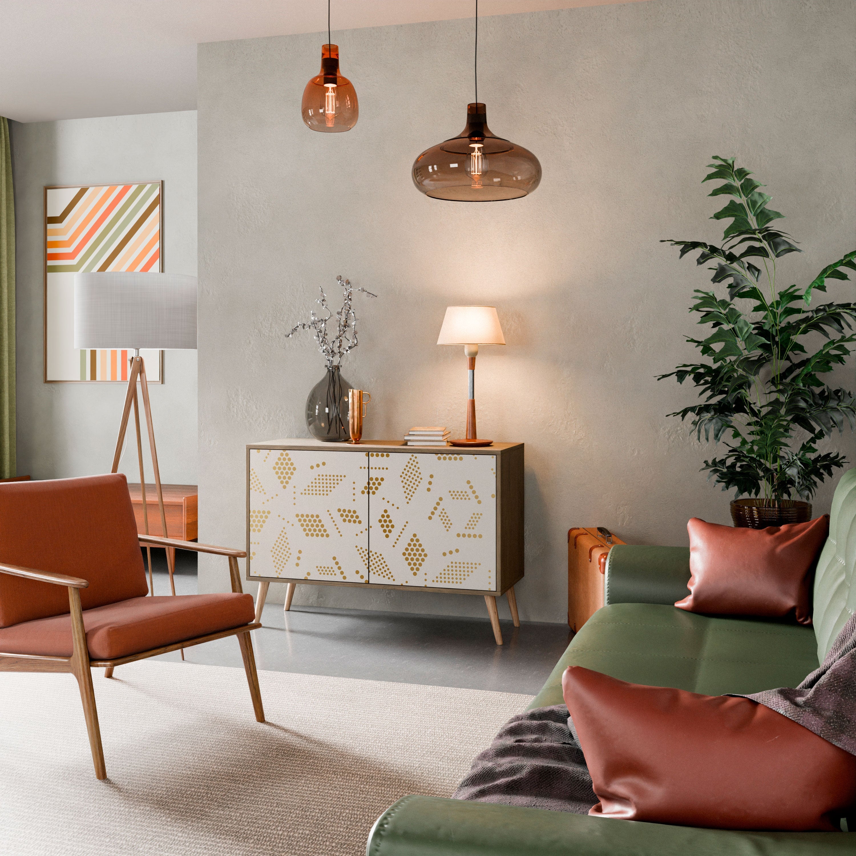 SPOTTED DAZE Sideboard mit 2 Türen in Eichenoptik