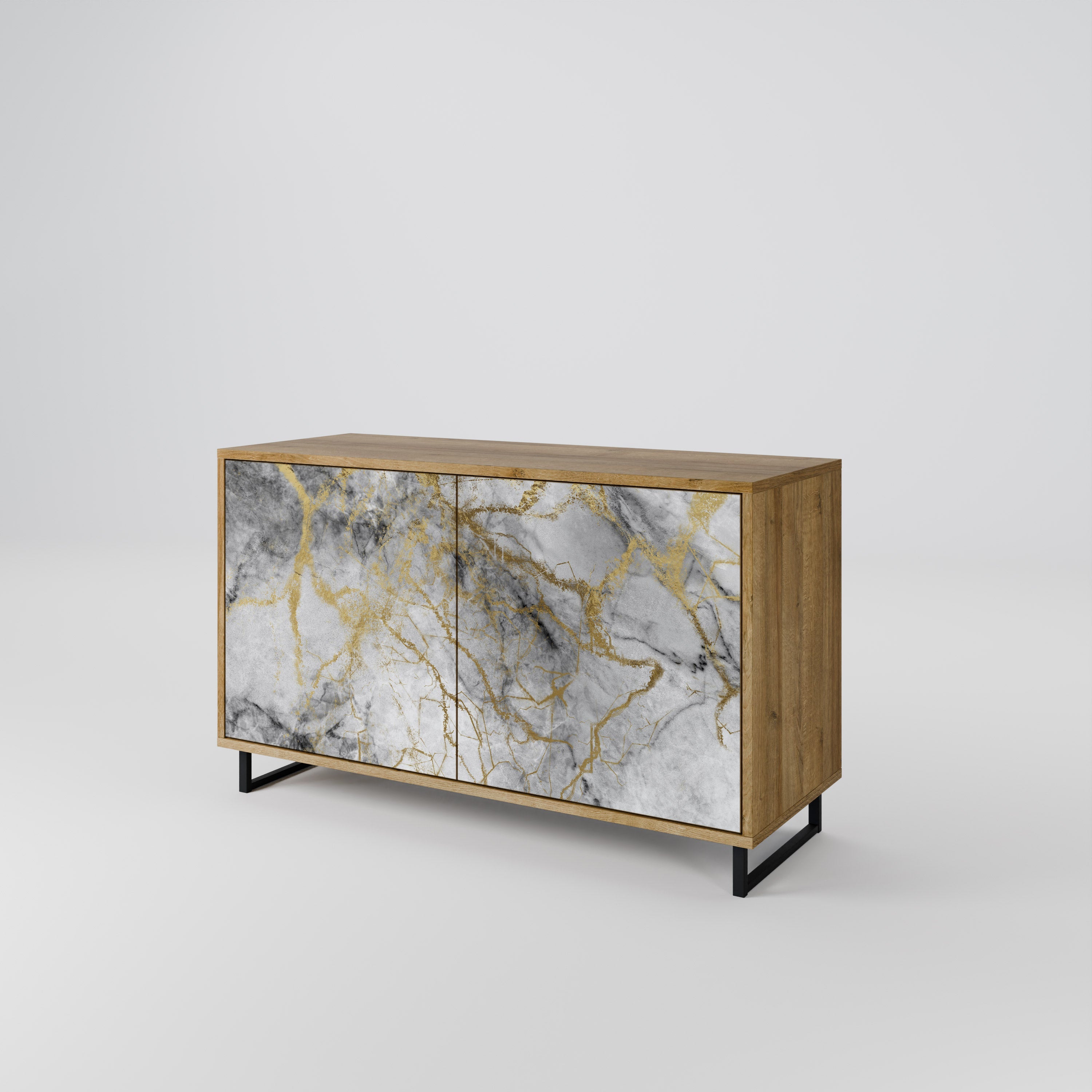 TIMELESS GLIDE Sideboard mit 2 Türen in Eichenoptik