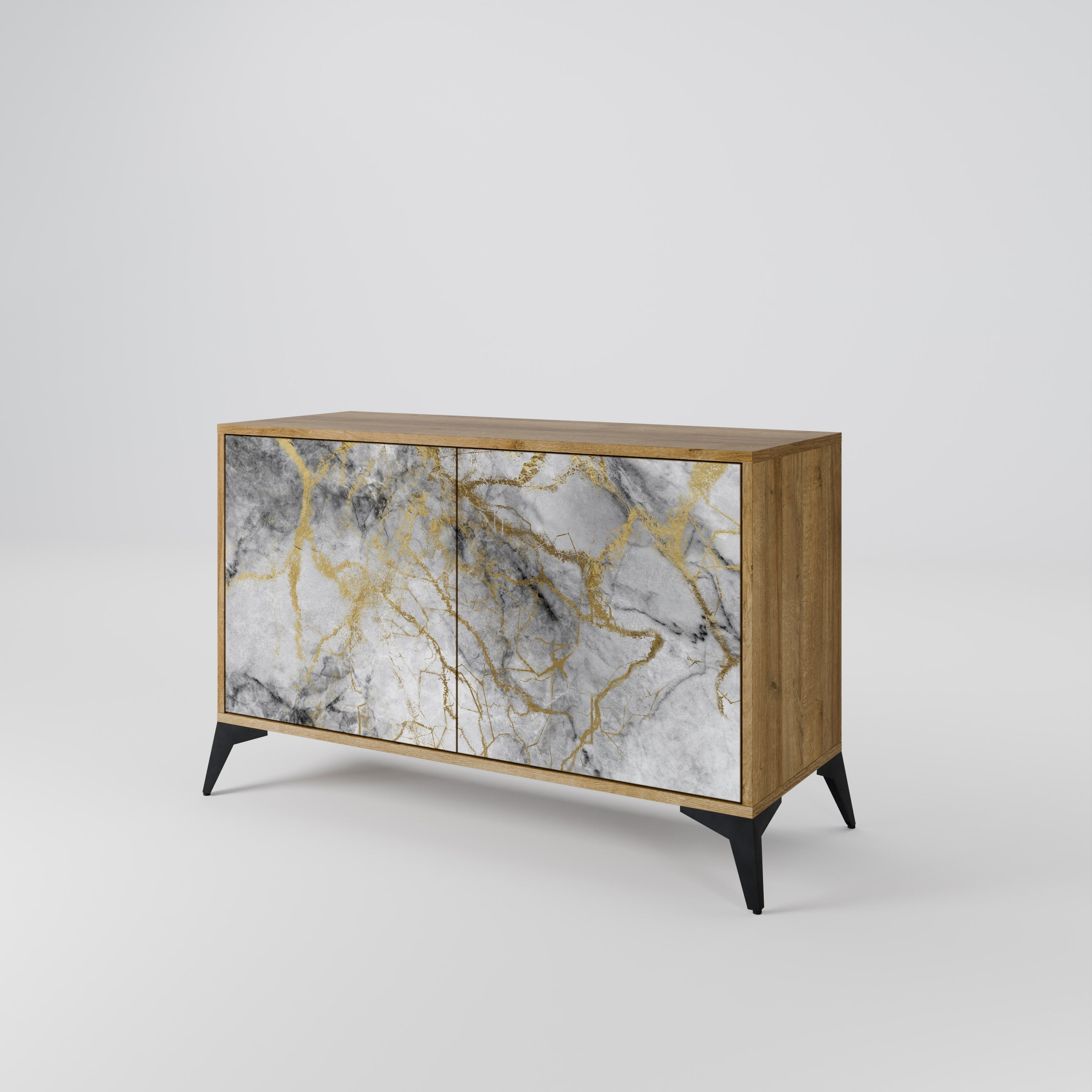 TIMELESS GLIDE Sideboard mit 2 Türen in Eichenoptik