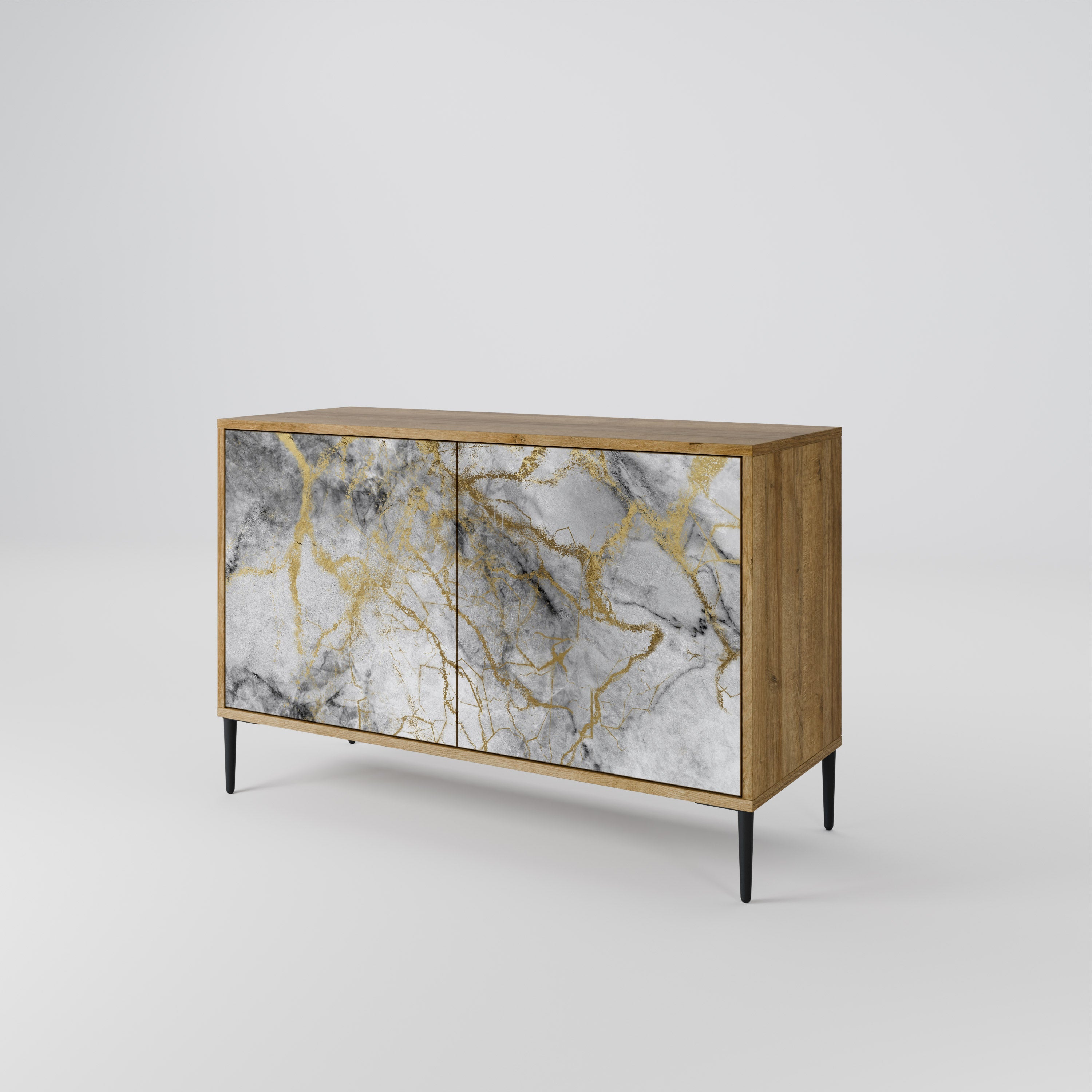 TIMELESS GLIDE Sideboard mit 2 Türen in Eichenoptik