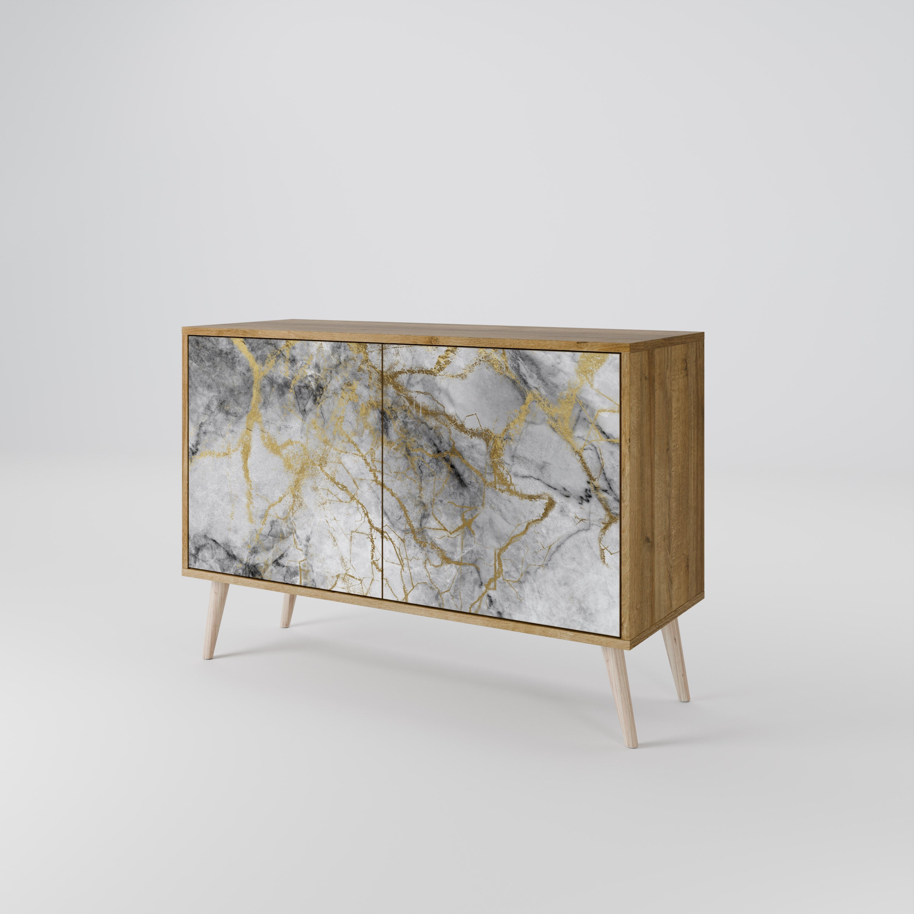 TIMELESS GLIDE Sideboard mit 2 Türen in Eichenoptik