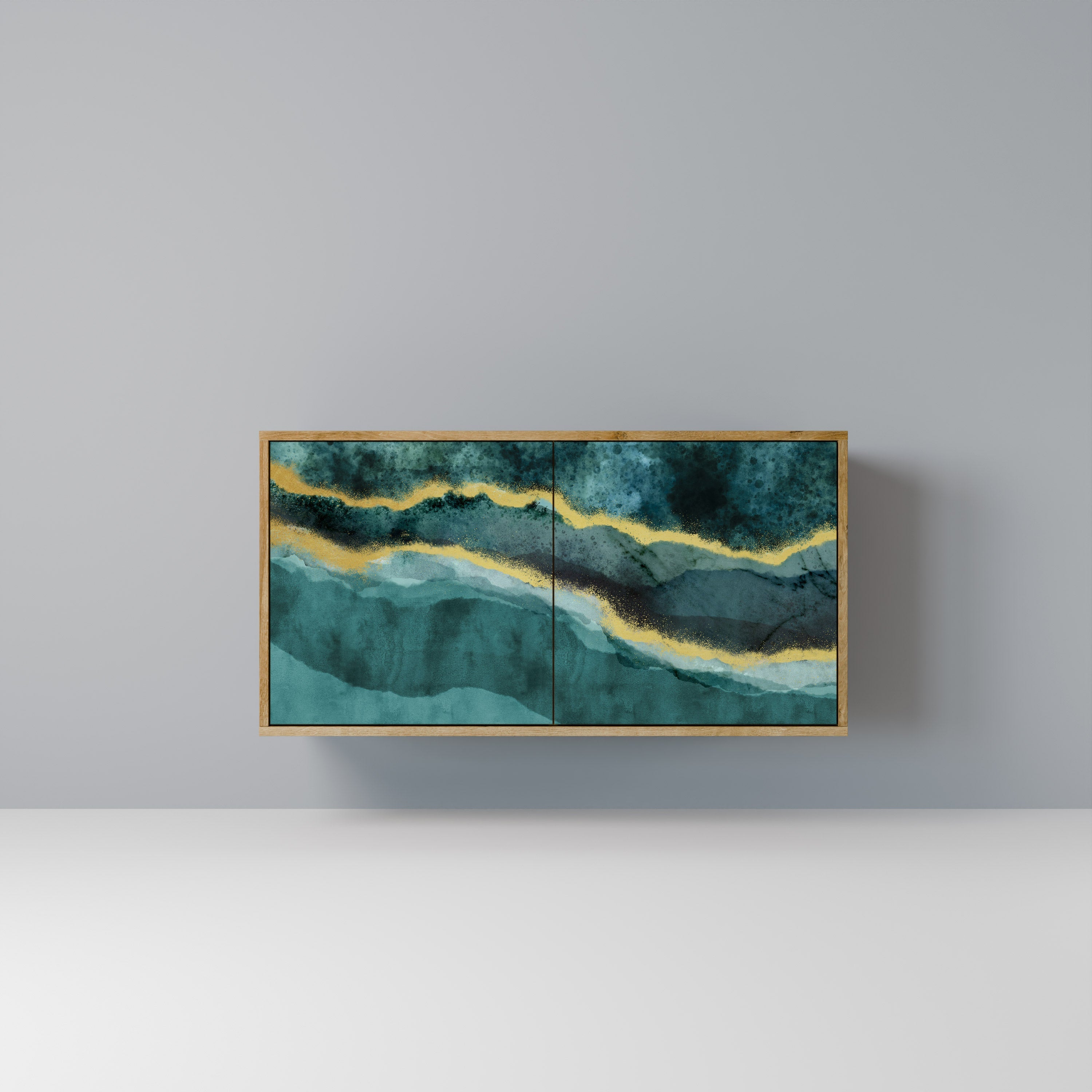 GOLDRUSH ODYSSEY Sideboard mit 2 Türen in Eichenoptik