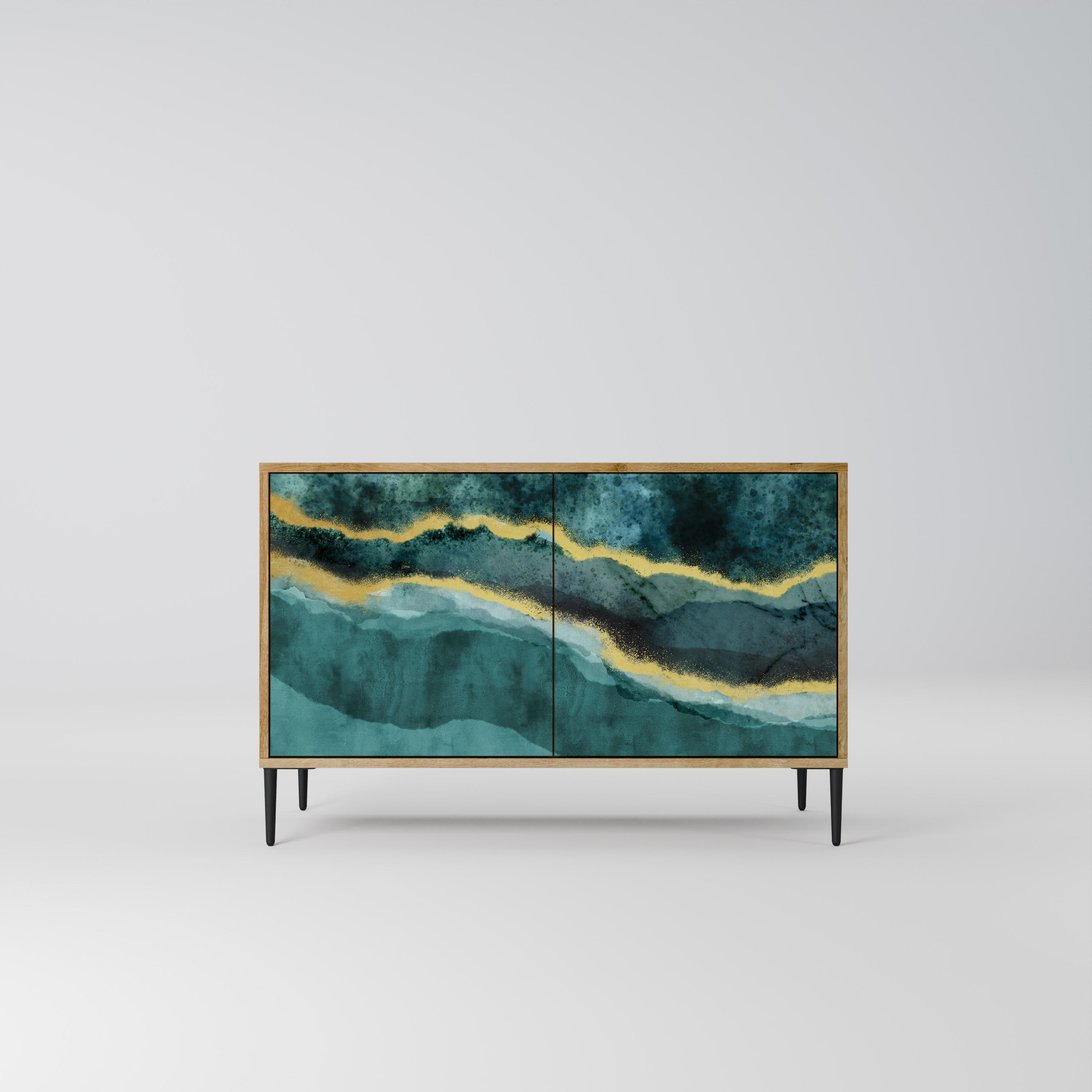 GOLDRUSH ODYSSEY Sideboard mit 2 Türen in Eichenoptik