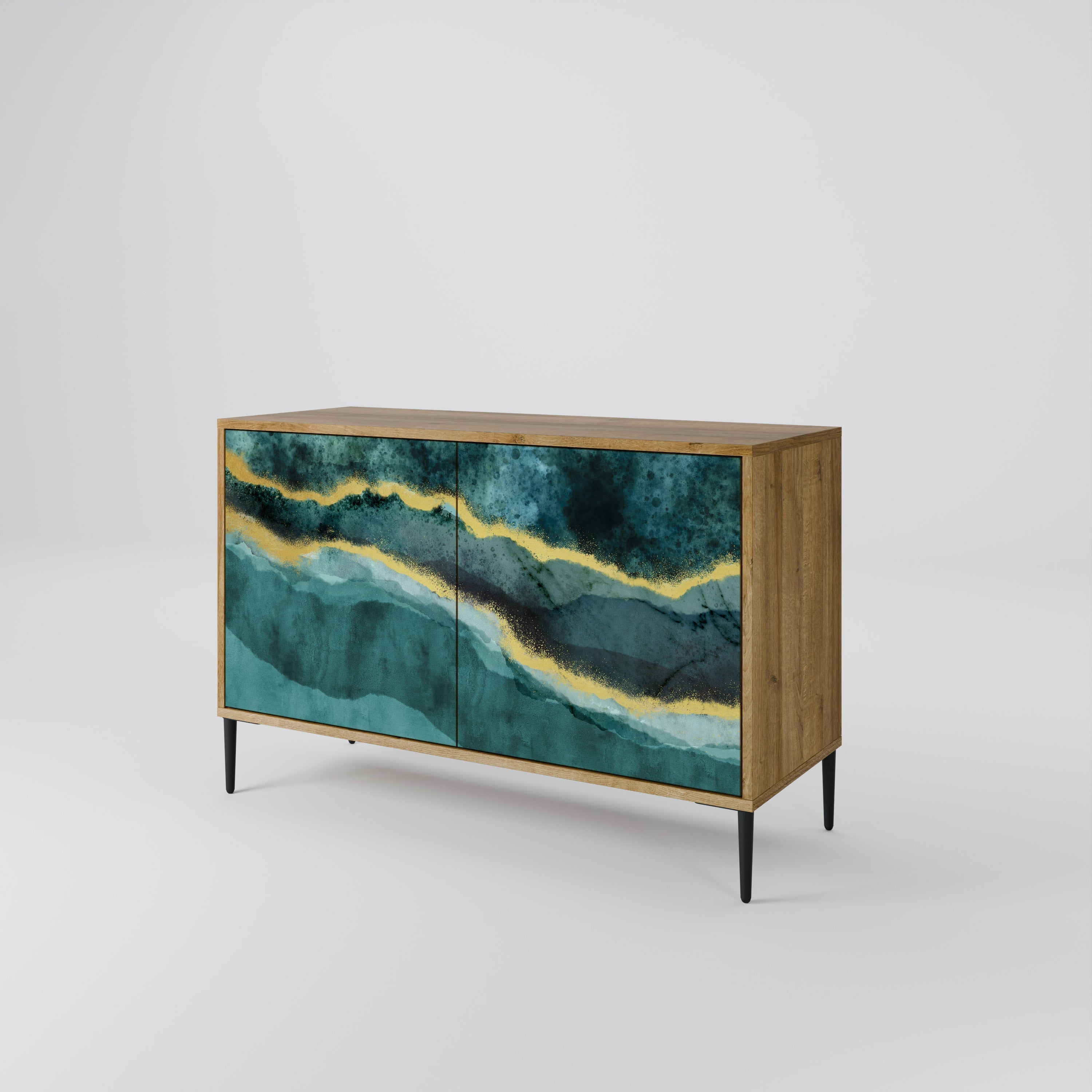 GOLDRUSH ODYSSEY Sideboard mit 2 Türen in Eichenoptik
