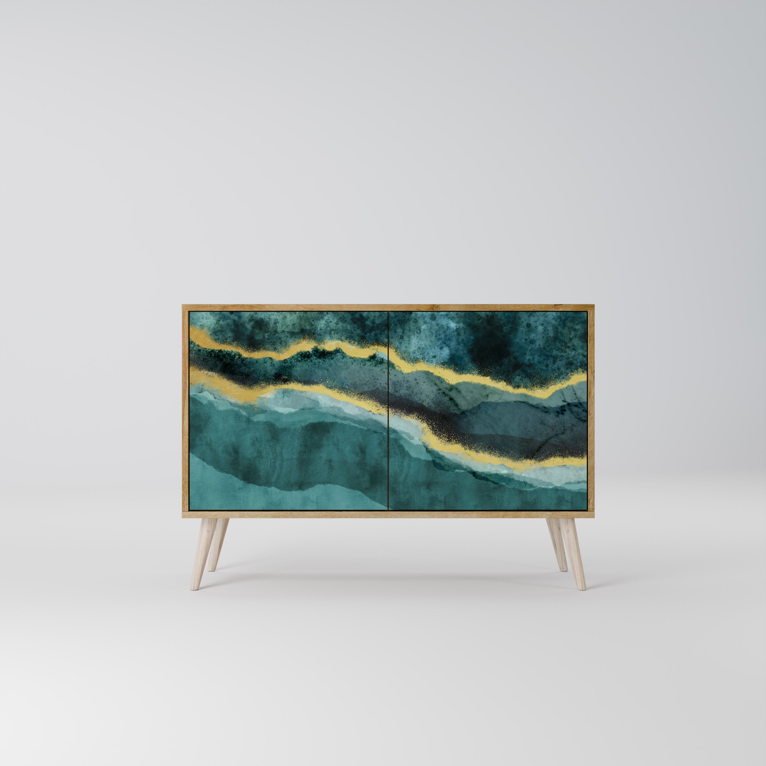GOLDRUSH ODYSSEY Sideboard mit 2 Türen in Eichenoptik