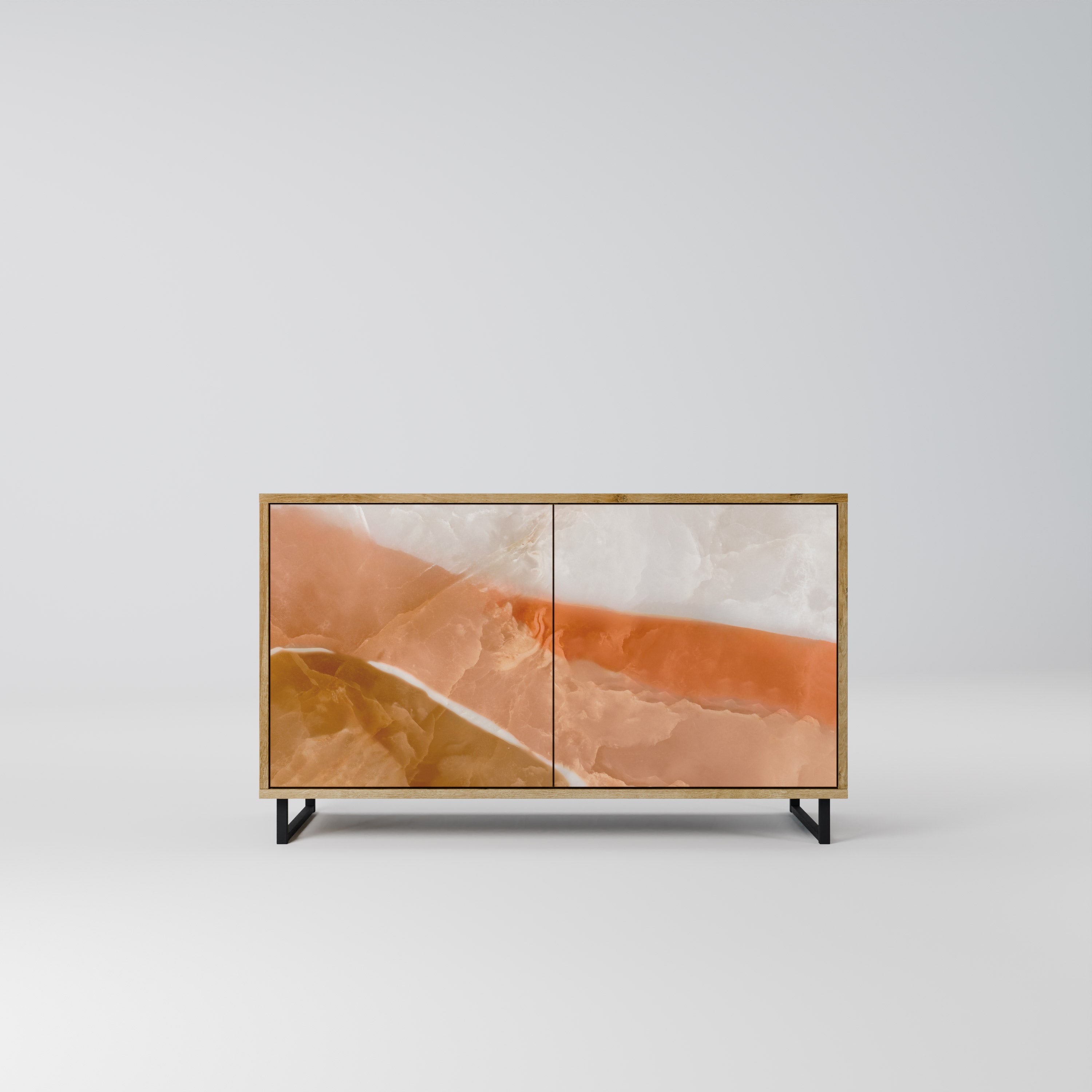 SANDHILLS SPLENDOUR Sideboard mit 2 Türen in Eichenoptik