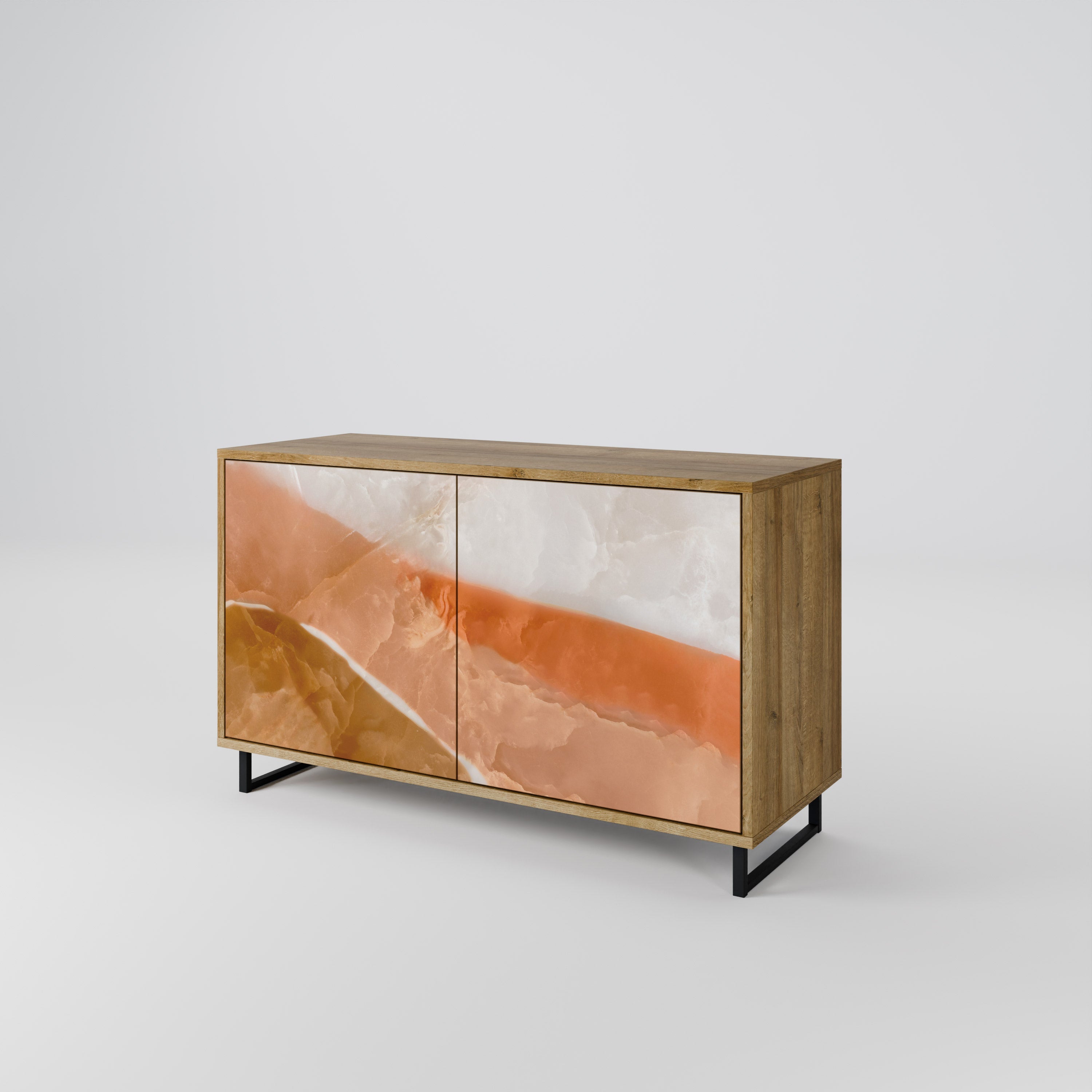 SANDHILLS SPLENDOUR Sideboard mit 2 Türen in Eichenoptik