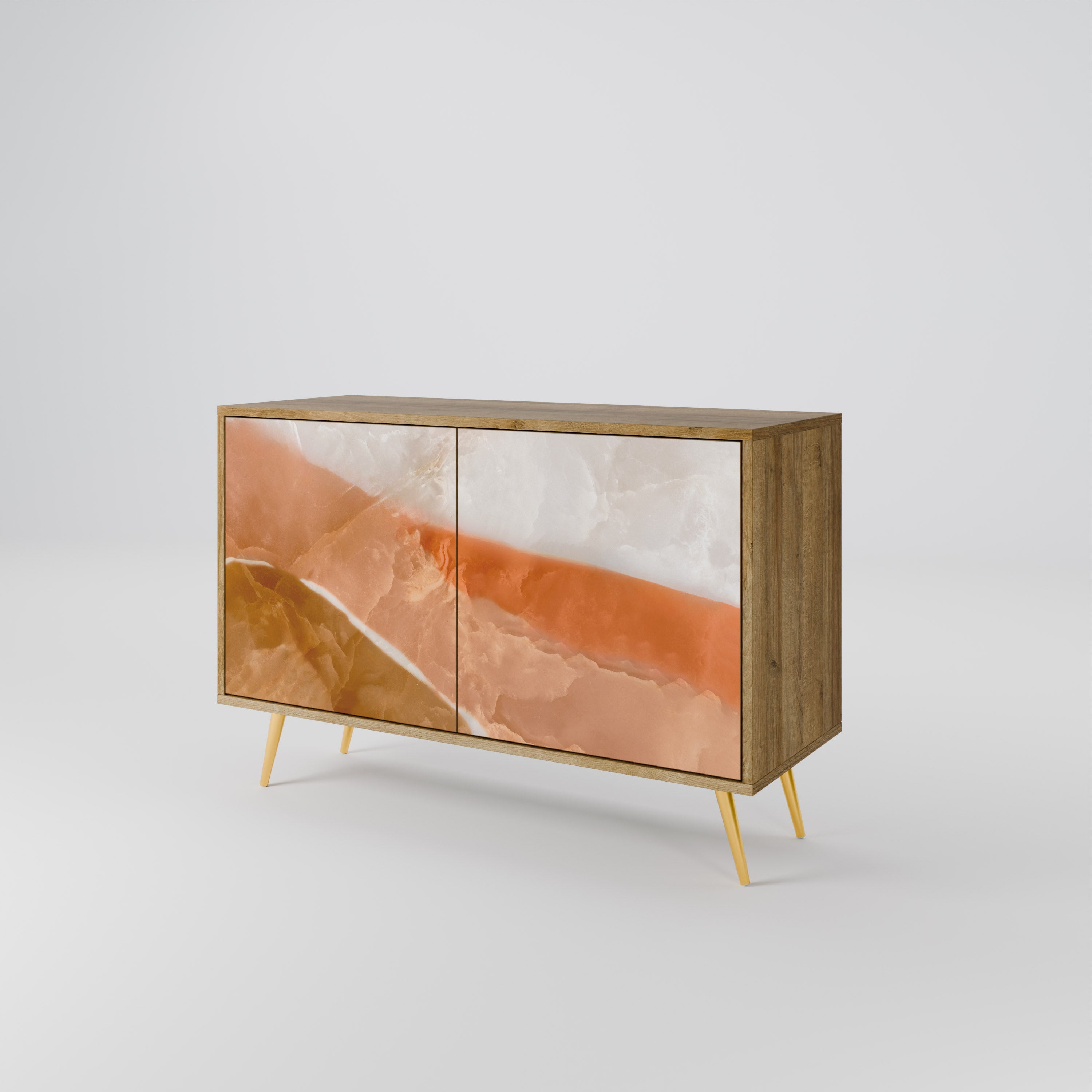 SANDHILLS SPLENDOUR Sideboard mit 2 Türen in Eichenoptik