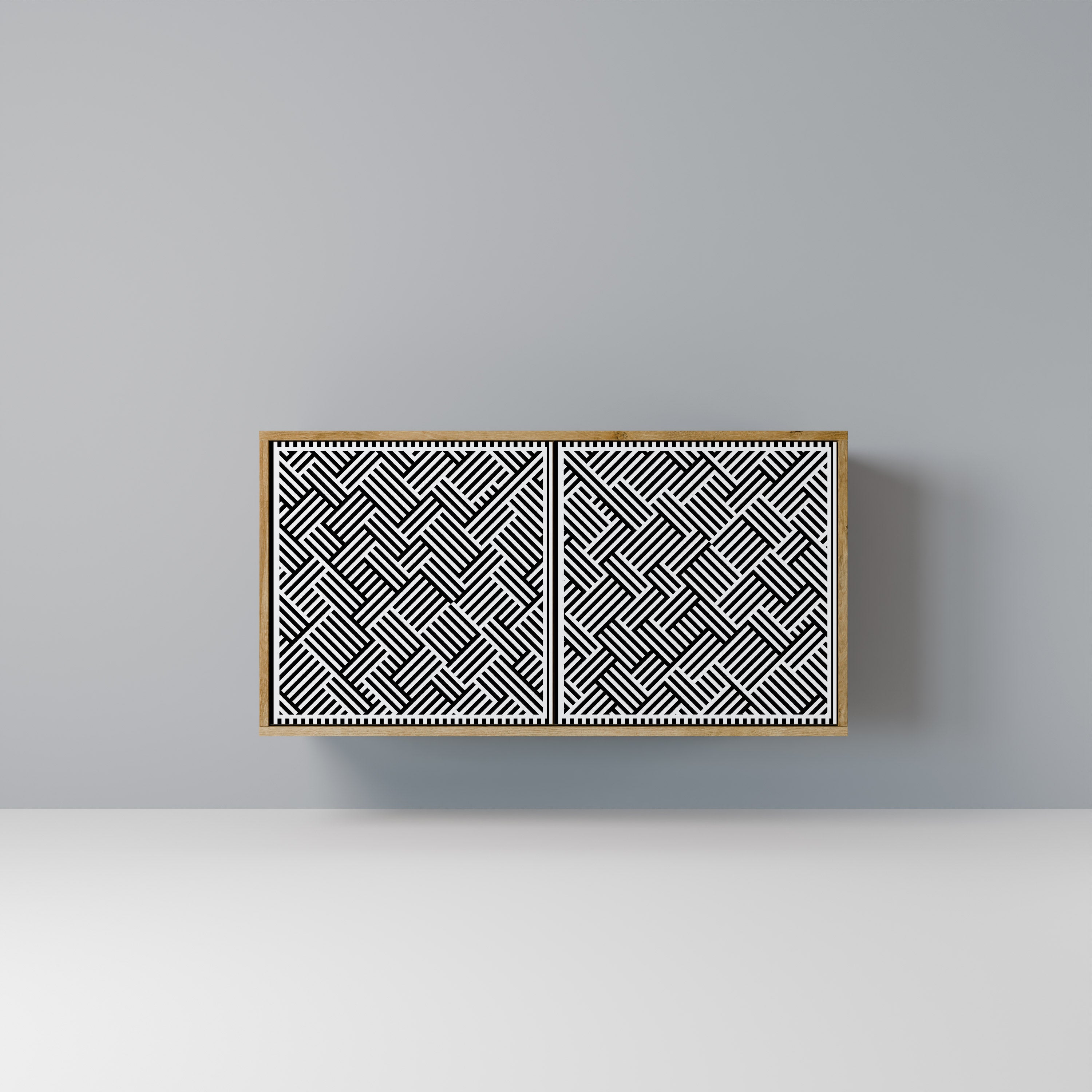 TEMPORARY SEQUENCE Sideboard mit 2 Türen in Eichenoptik