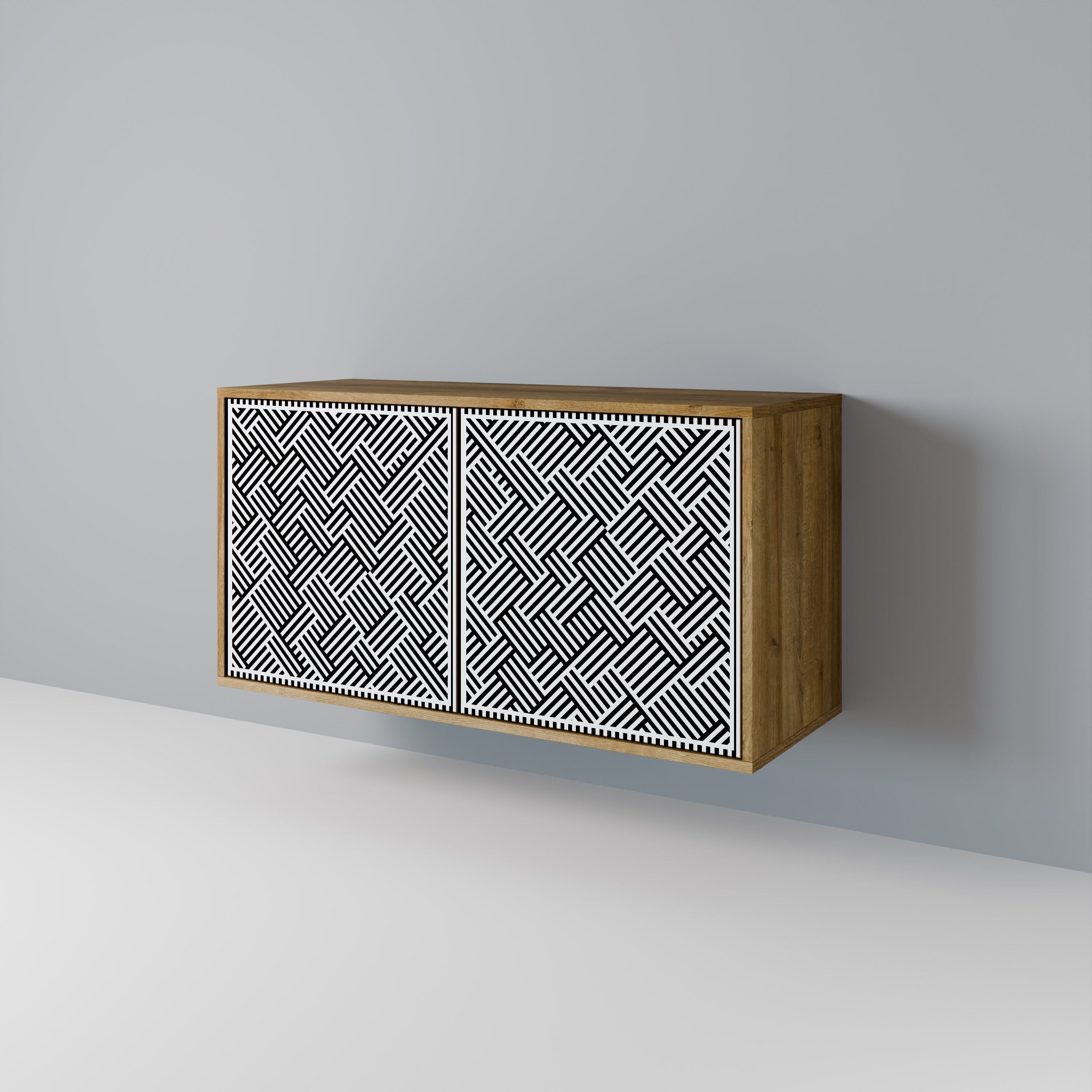 TEMPORARY SEQUENCE Sideboard mit 2 Türen in Eichenoptik