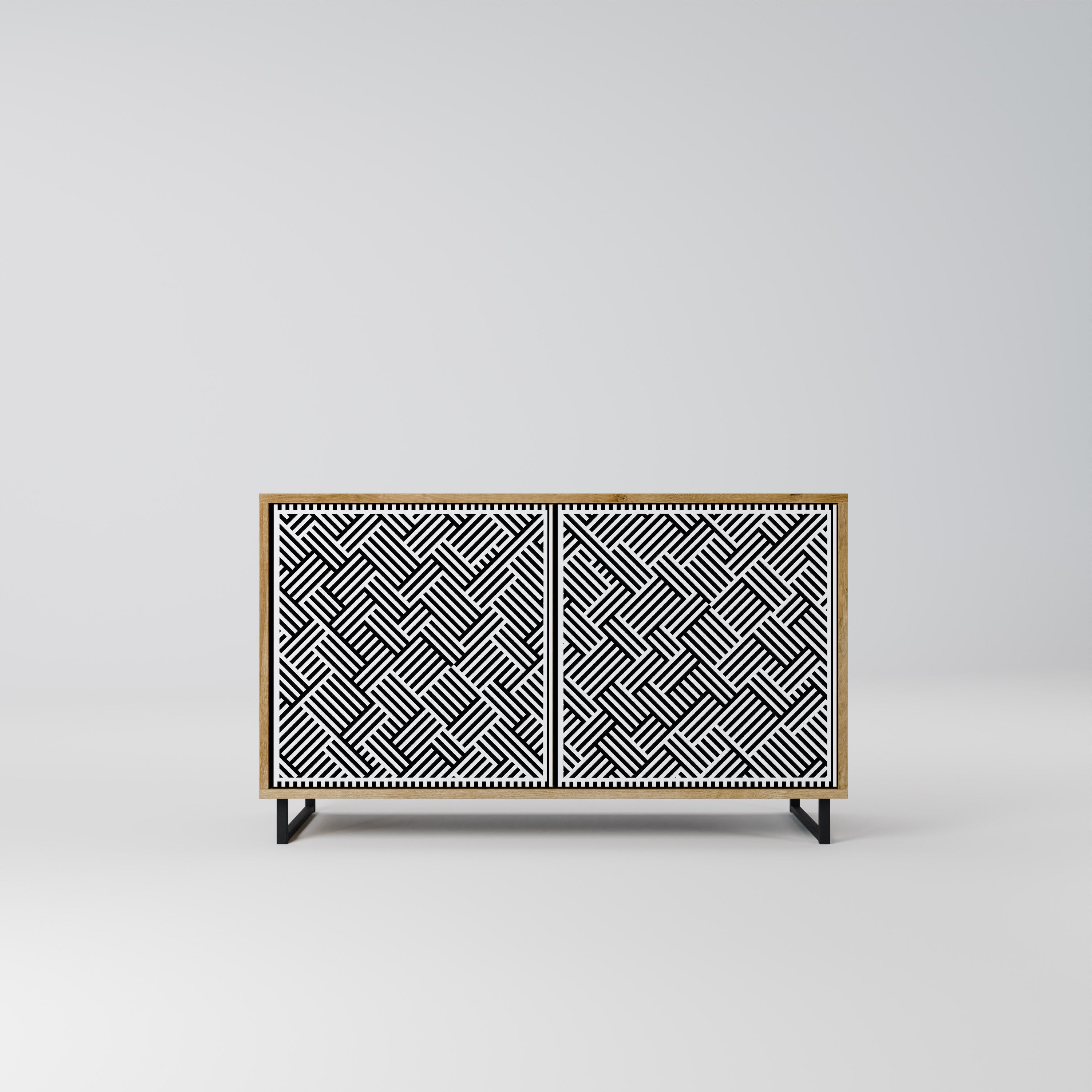 TEMPORARY SEQUENCE Sideboard mit 2 Türen in Eichenoptik