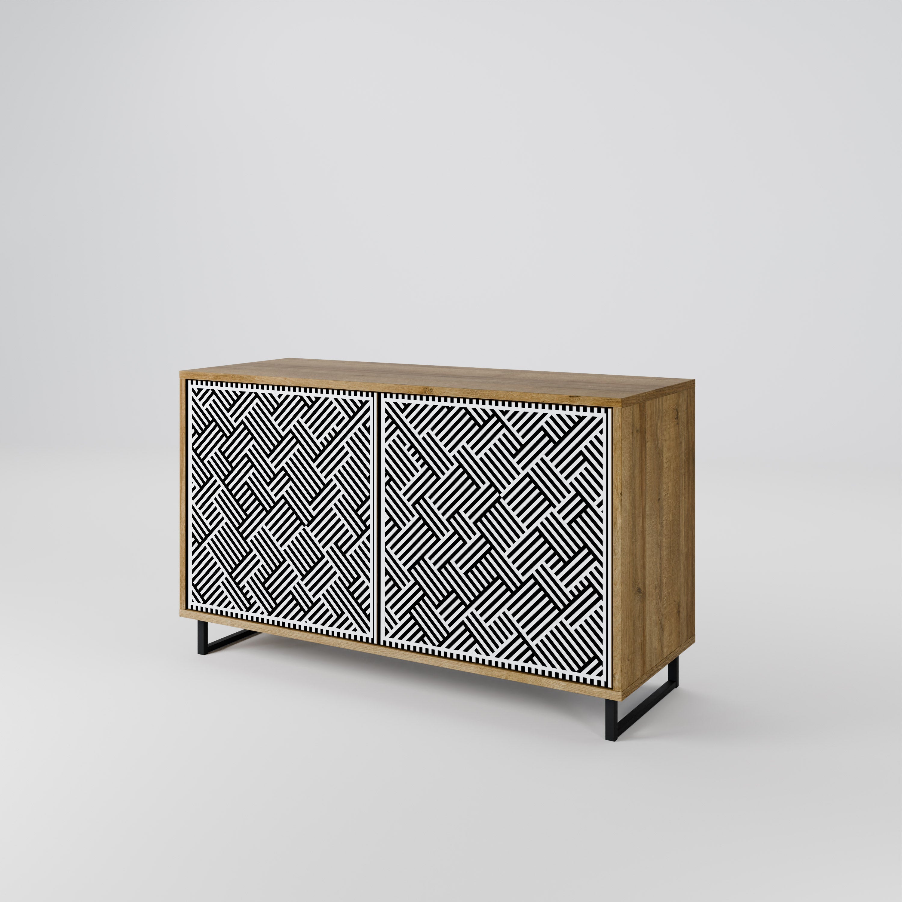 TEMPORARY SEQUENCE Sideboard mit 2 Türen in Eichenoptik