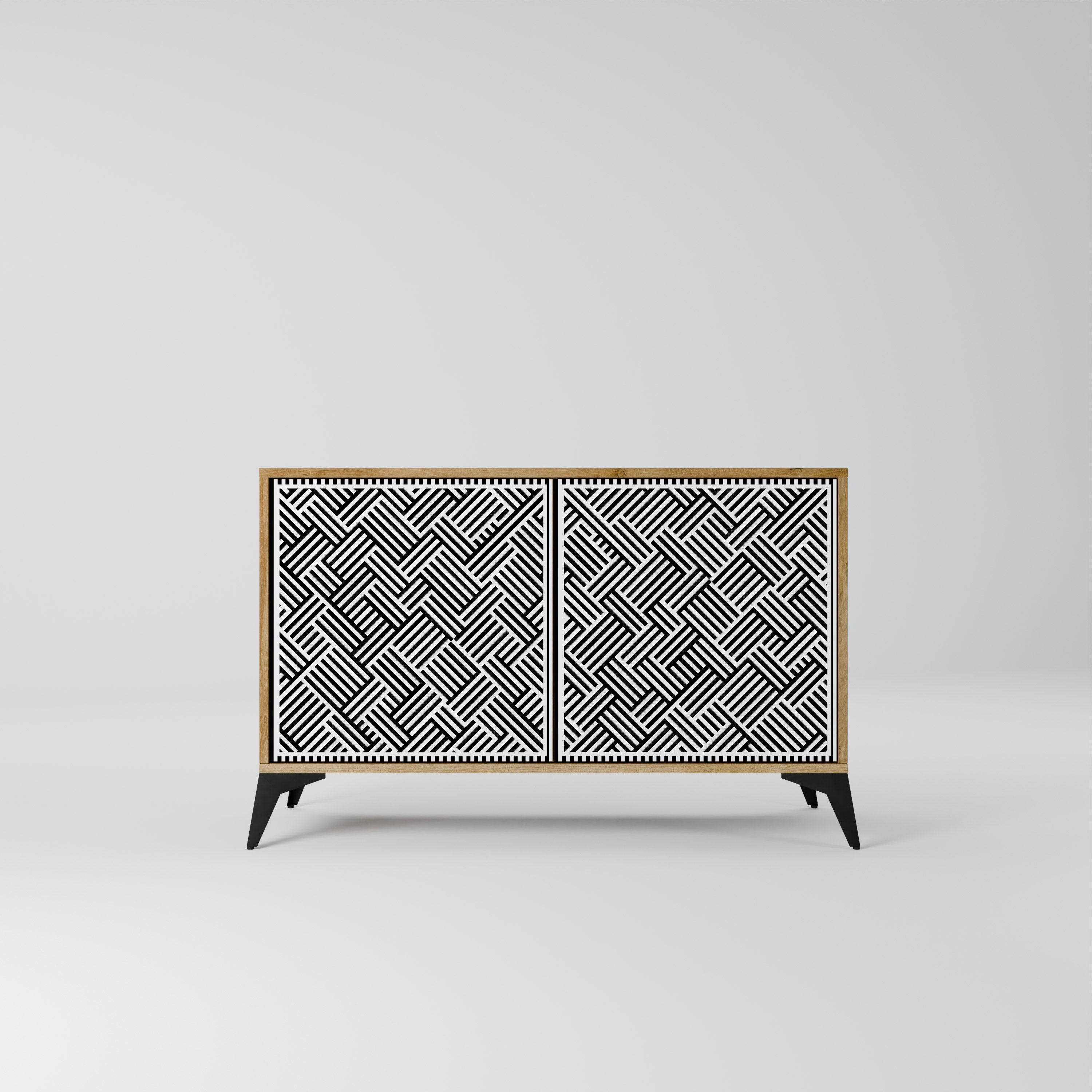 TEMPORARY SEQUENCE Sideboard mit 2 Türen in Eichenoptik