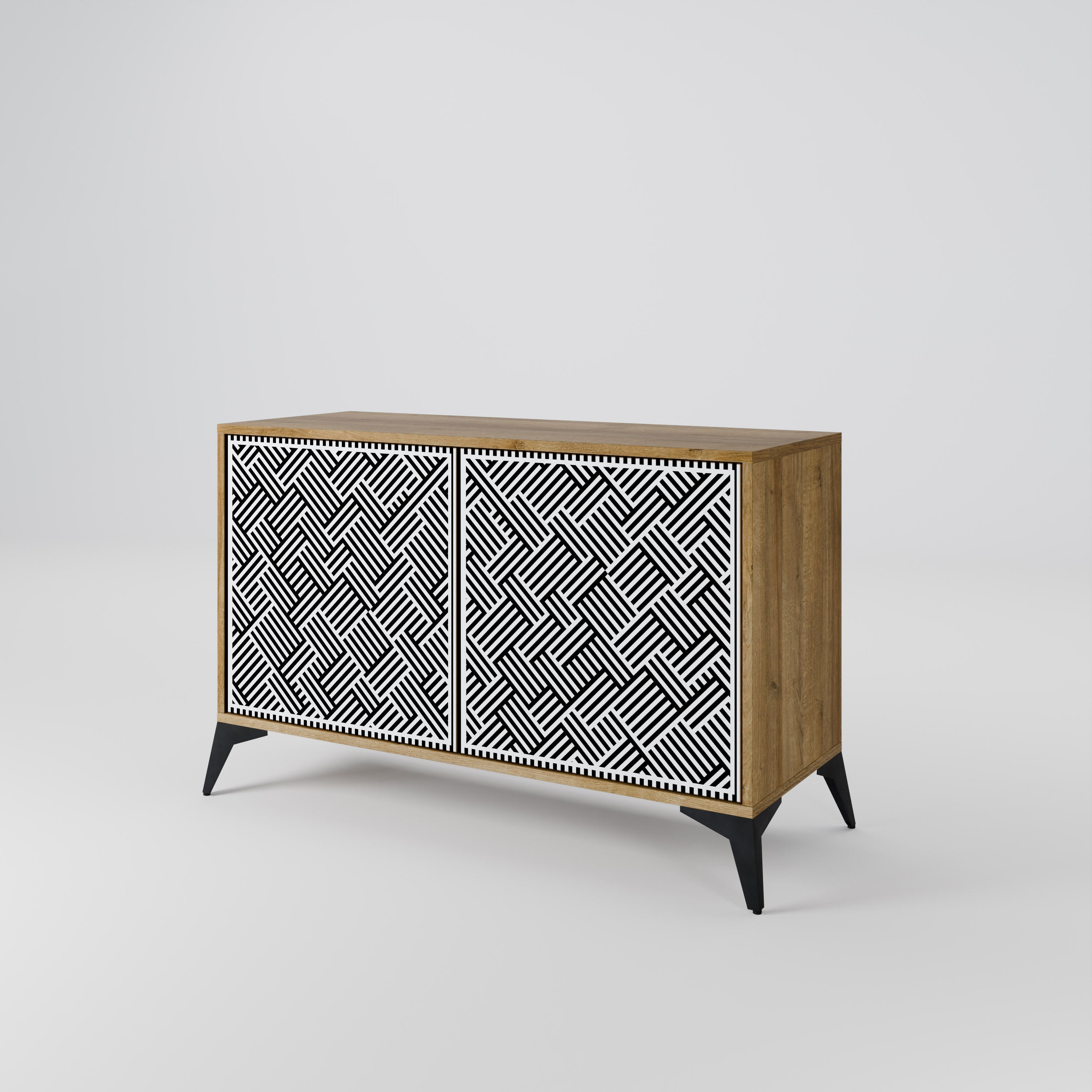 TEMPORARY SEQUENCE Sideboard mit 2 Türen in Eichenoptik