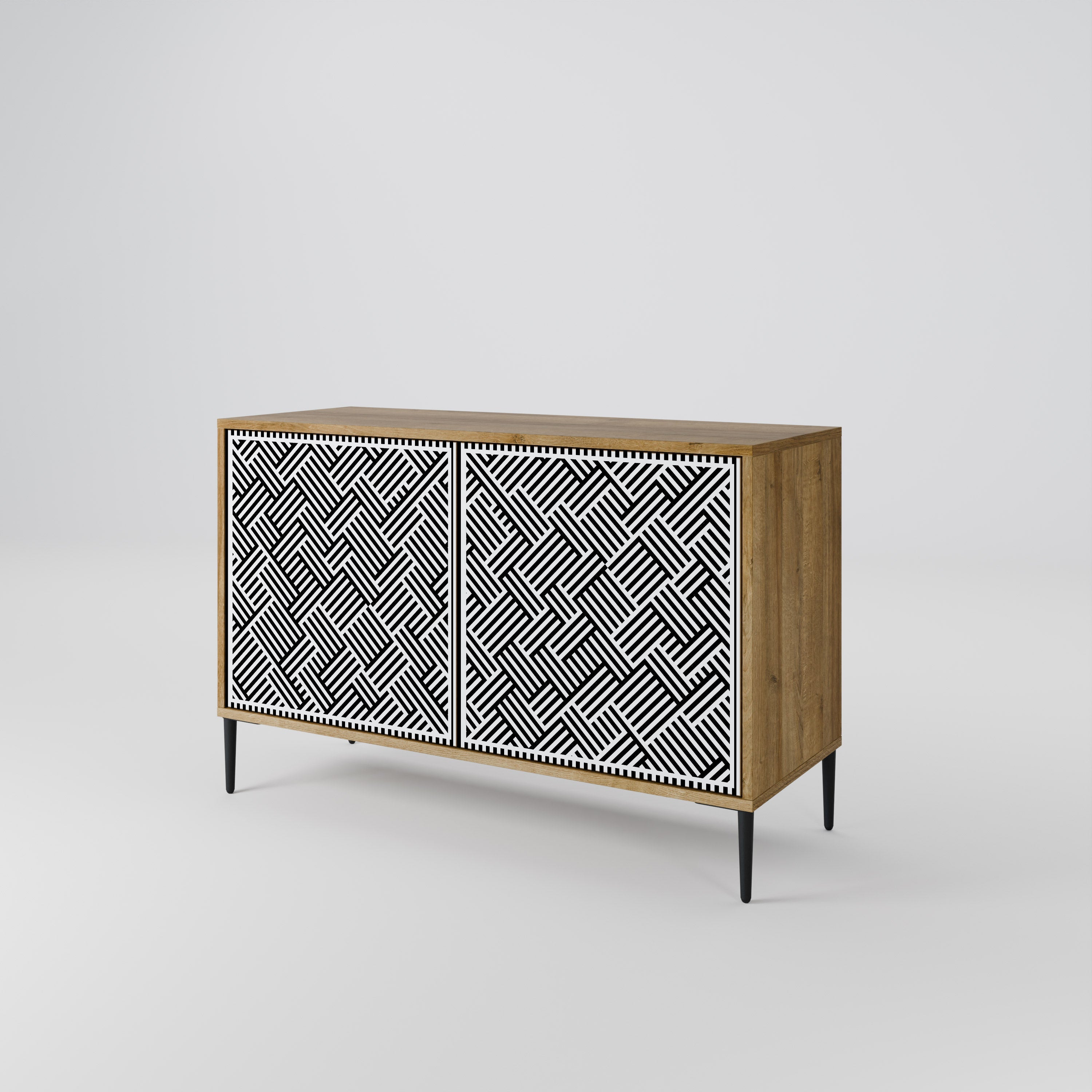 TEMPORARY SEQUENCE Sideboard mit 2 Türen in Eichenoptik