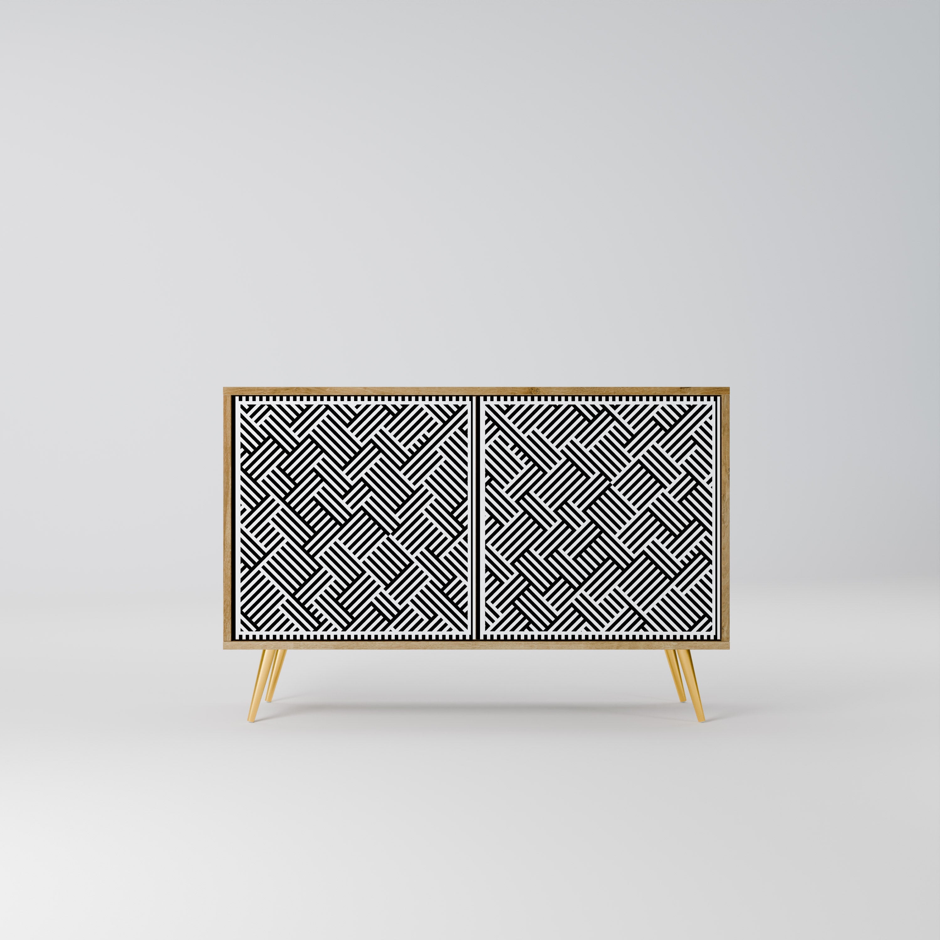 TEMPORARY SEQUENCE Sideboard mit 2 Türen in Eichenoptik