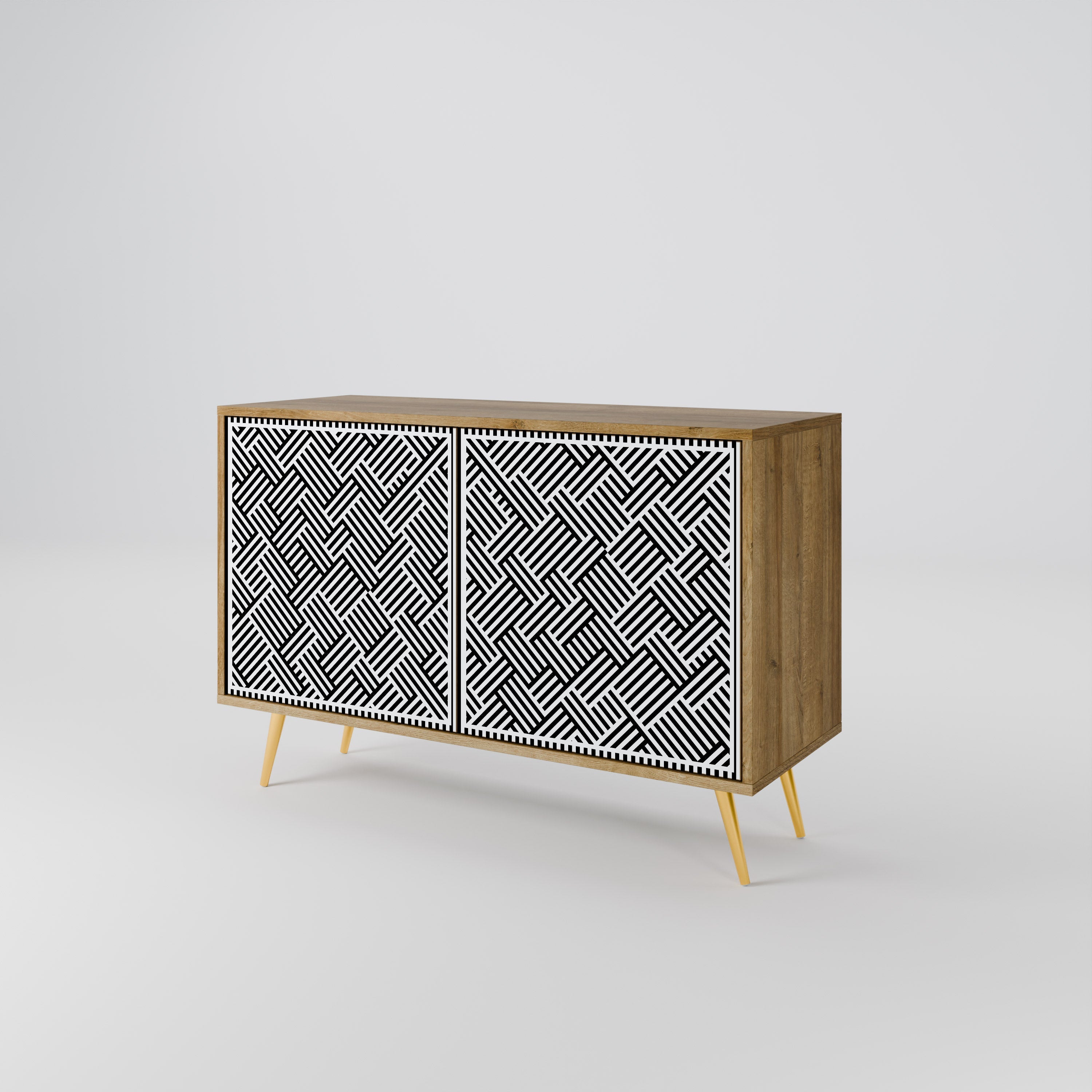 TEMPORARY SEQUENCE Sideboard mit 2 Türen in Eichenoptik