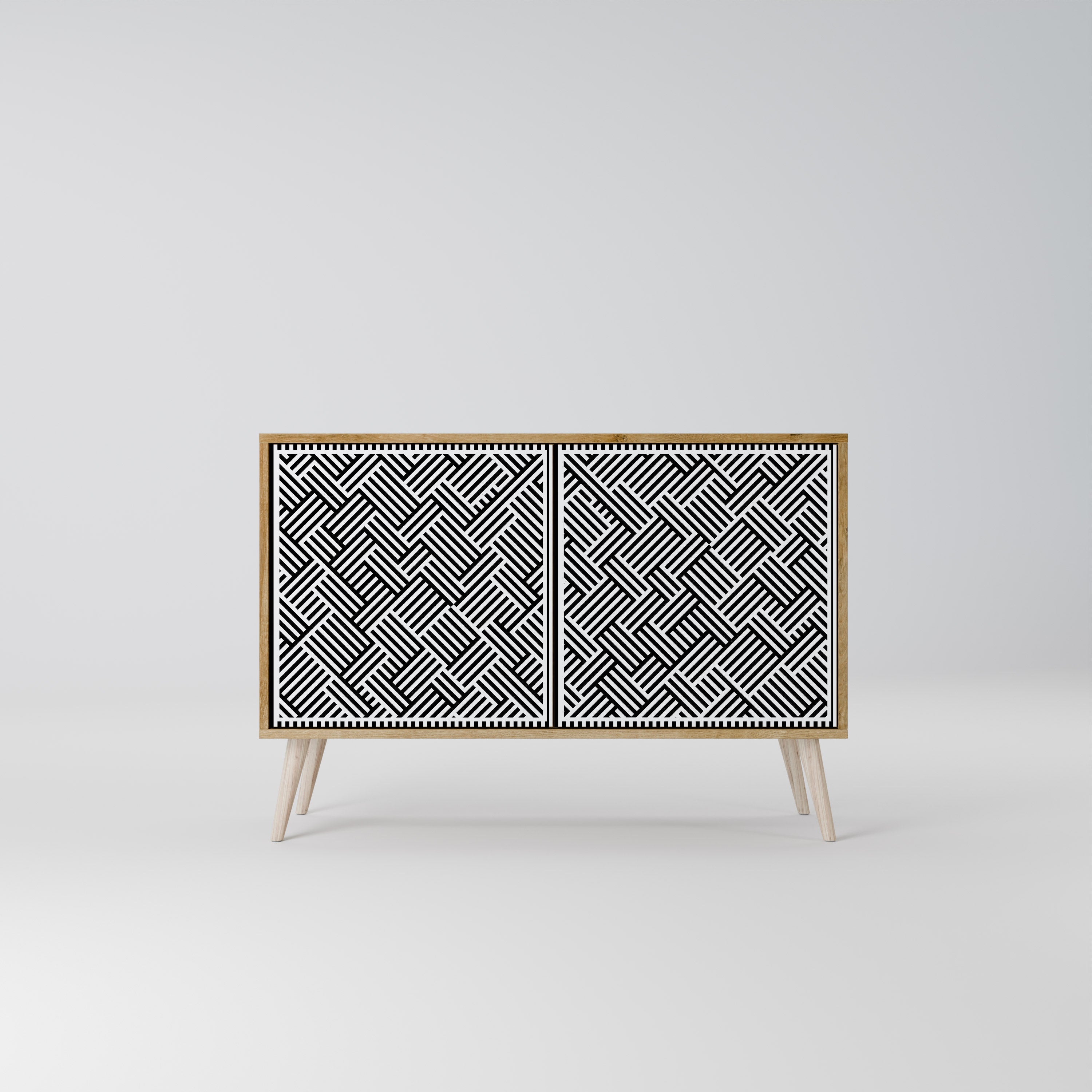 TEMPORARY SEQUENCE Sideboard mit 2 Türen in Eichenoptik