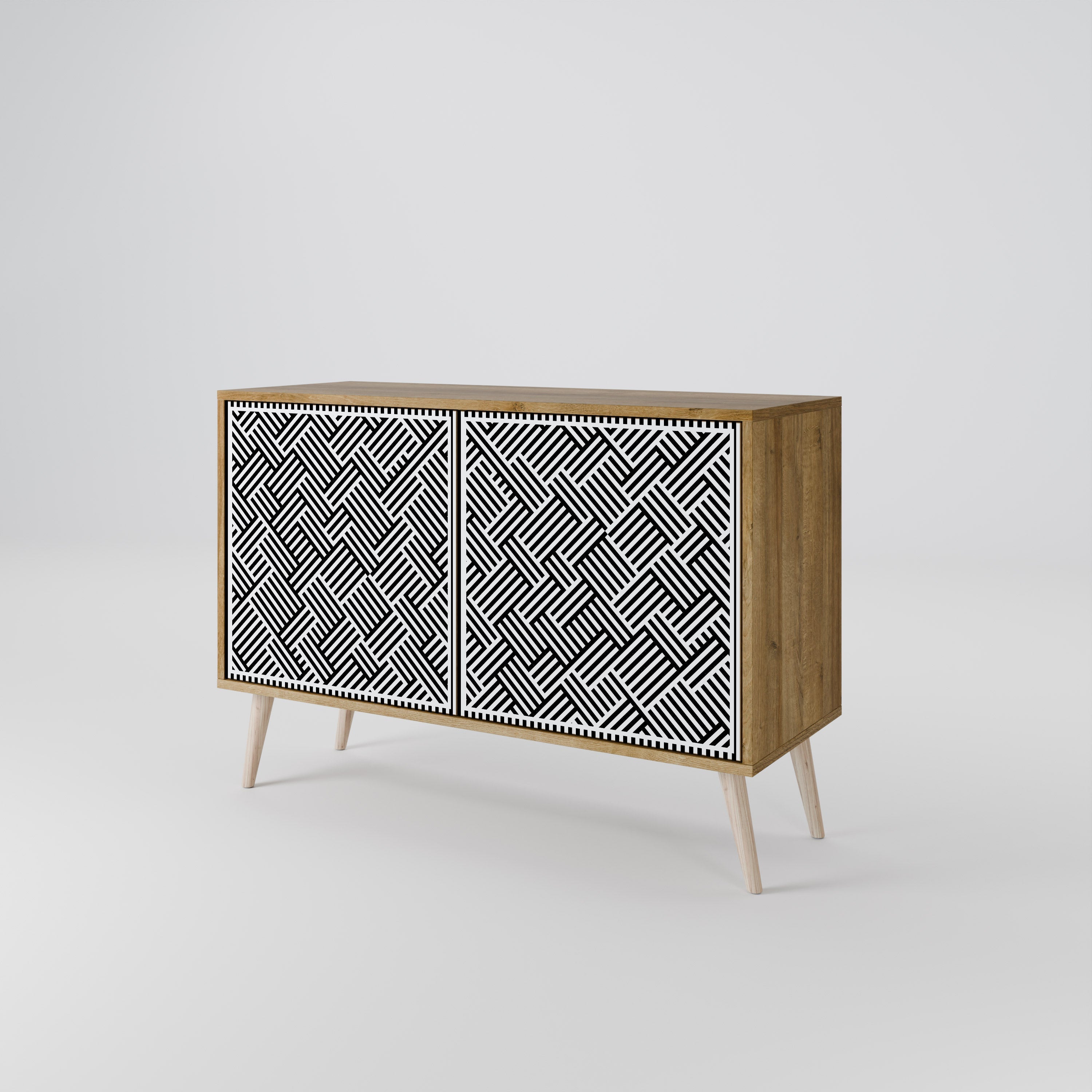 TEMPORARY SEQUENCE Sideboard mit 2 Türen in Eichenoptik