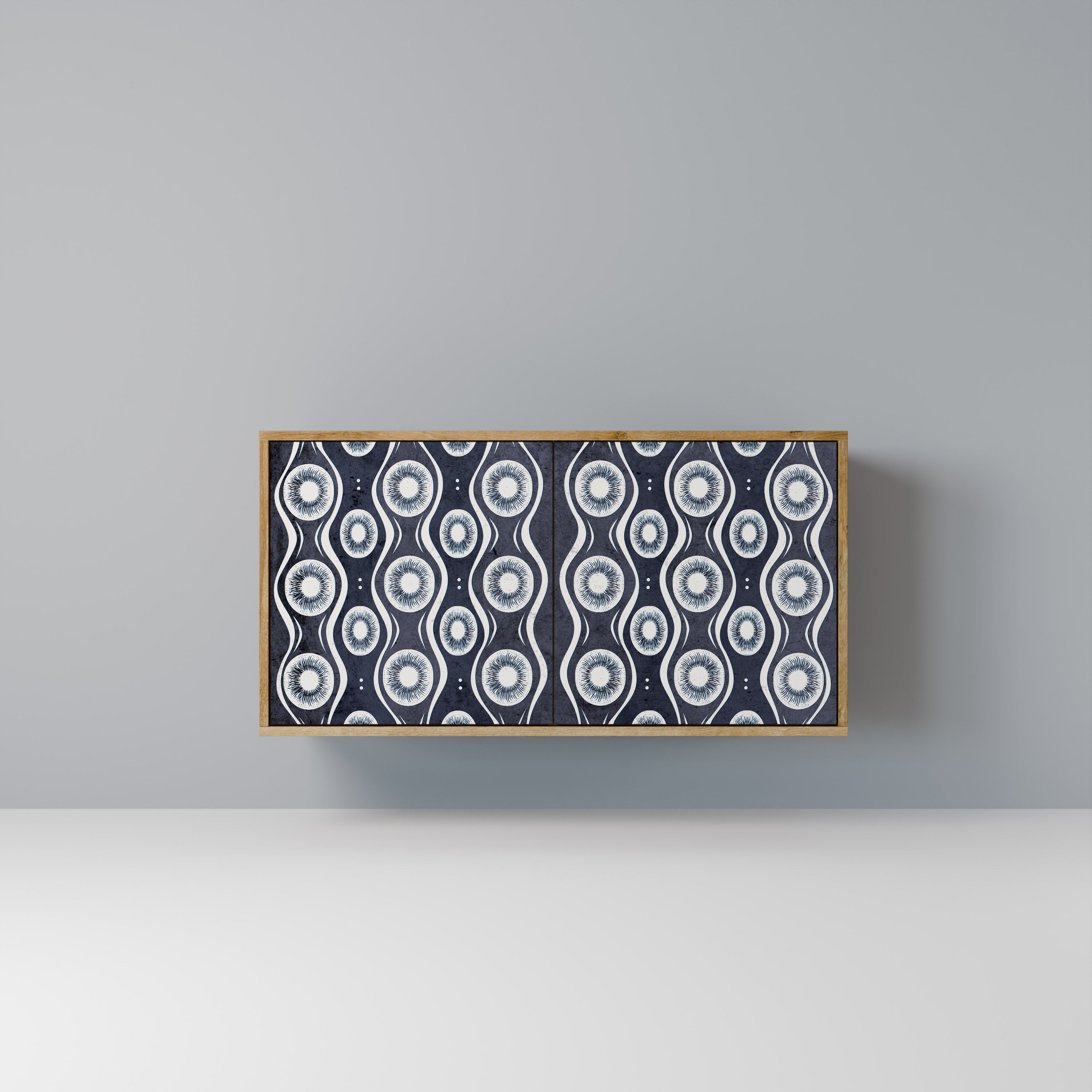 GRAPHITE EYES Sideboard mit 2 Türen in Eichenoptik