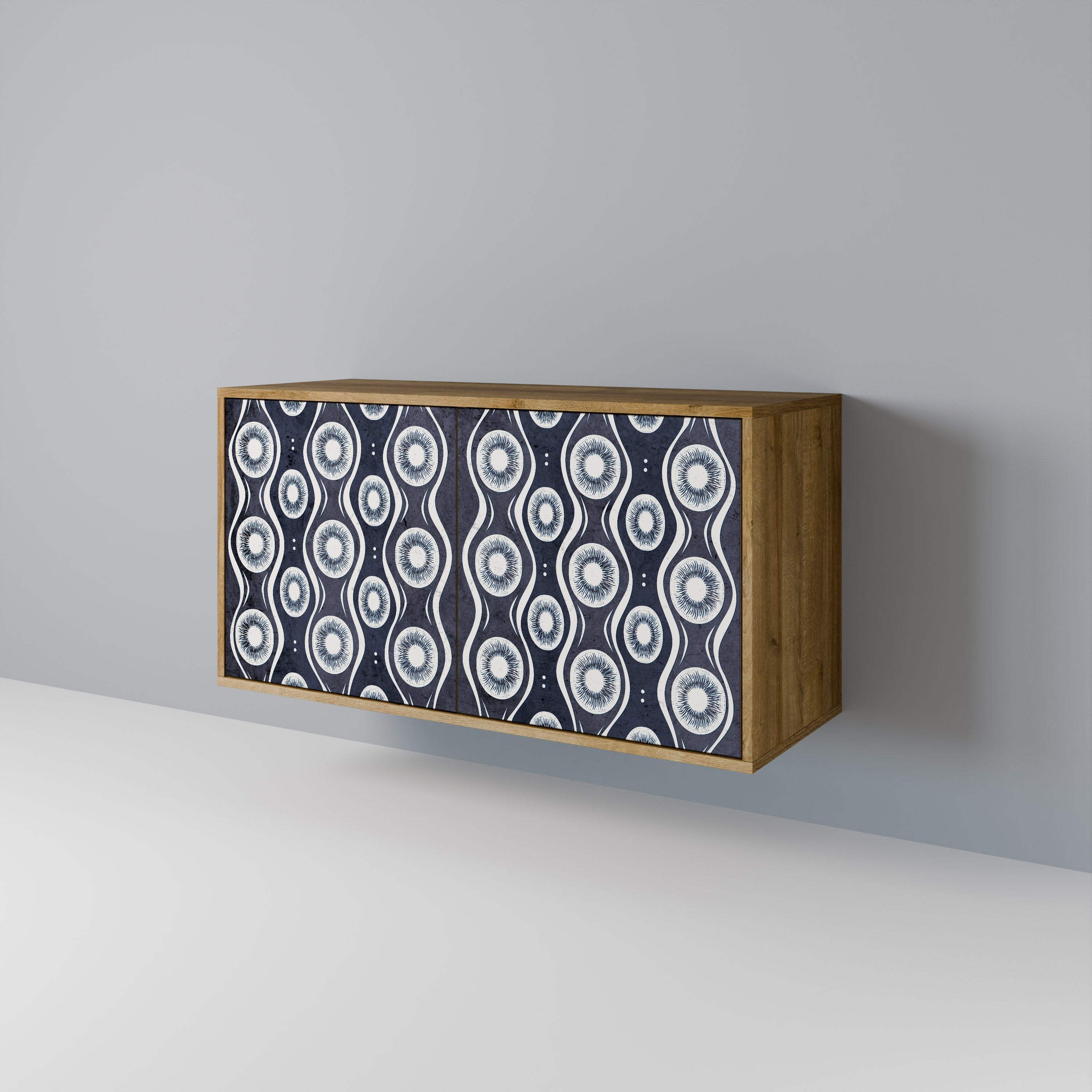 GRAPHITE EYES Sideboard mit 2 Türen in Eichenoptik