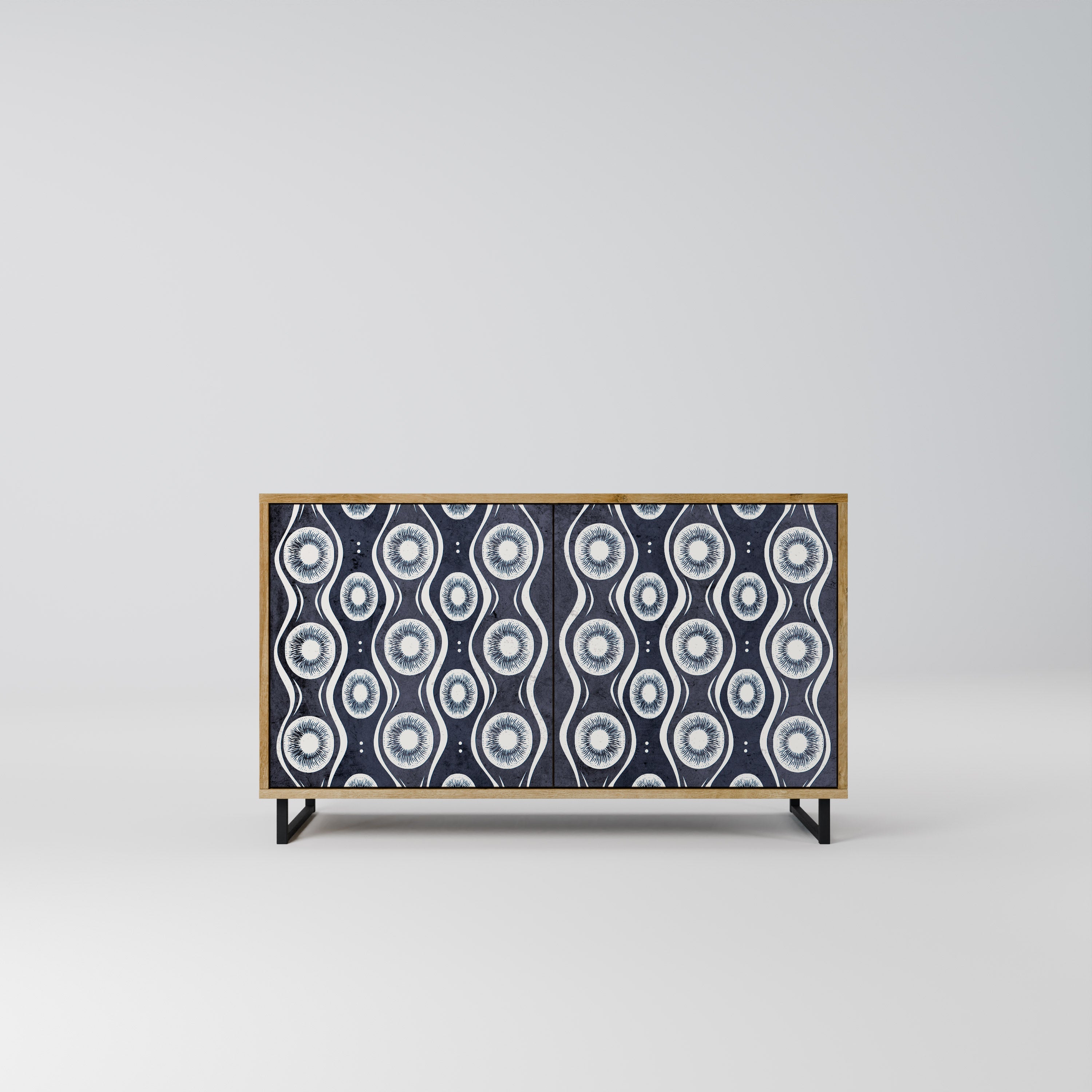 GRAPHITE EYES Sideboard mit 2 Türen in Eichenoptik