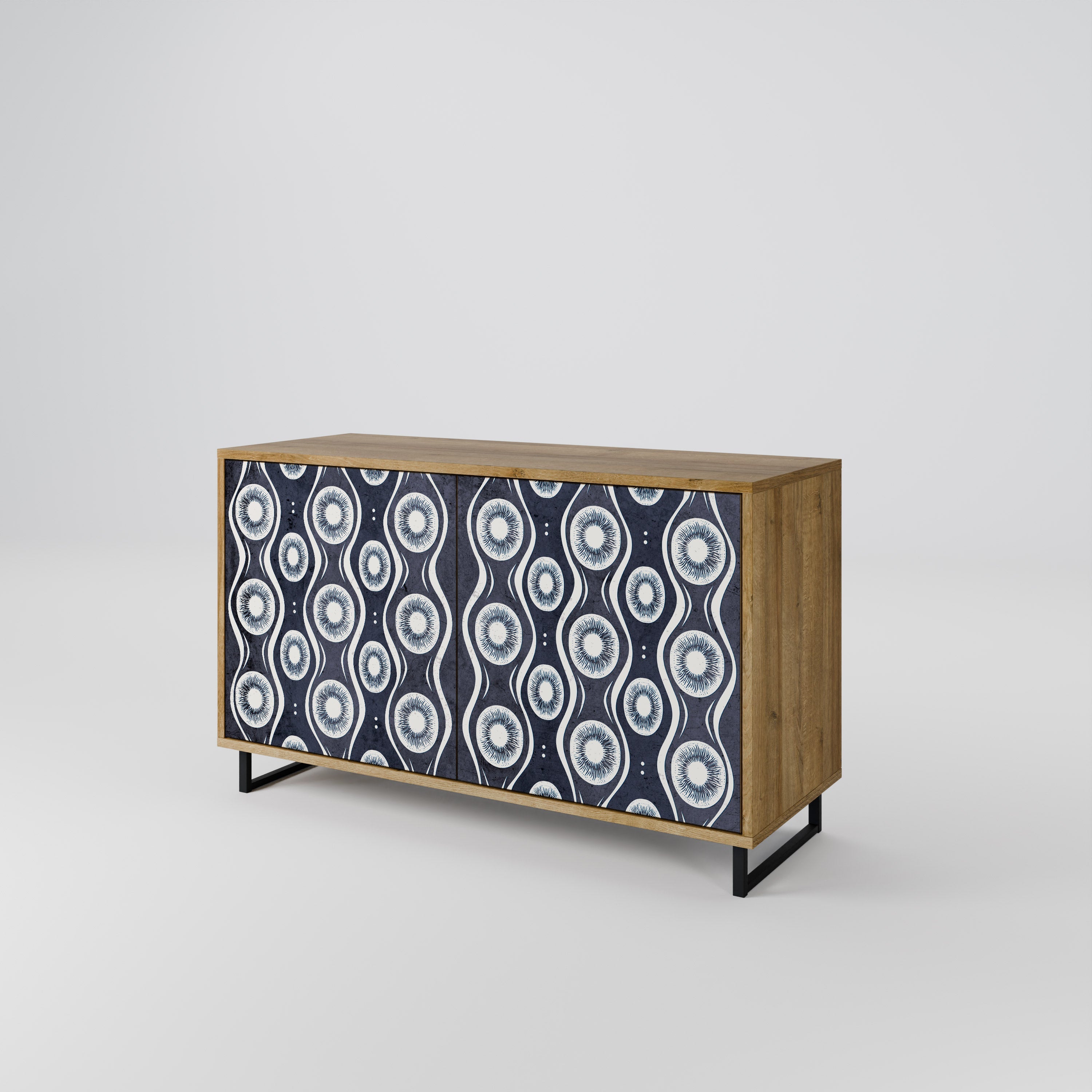 GRAPHITE EYES Sideboard mit 2 Türen in Eichenoptik