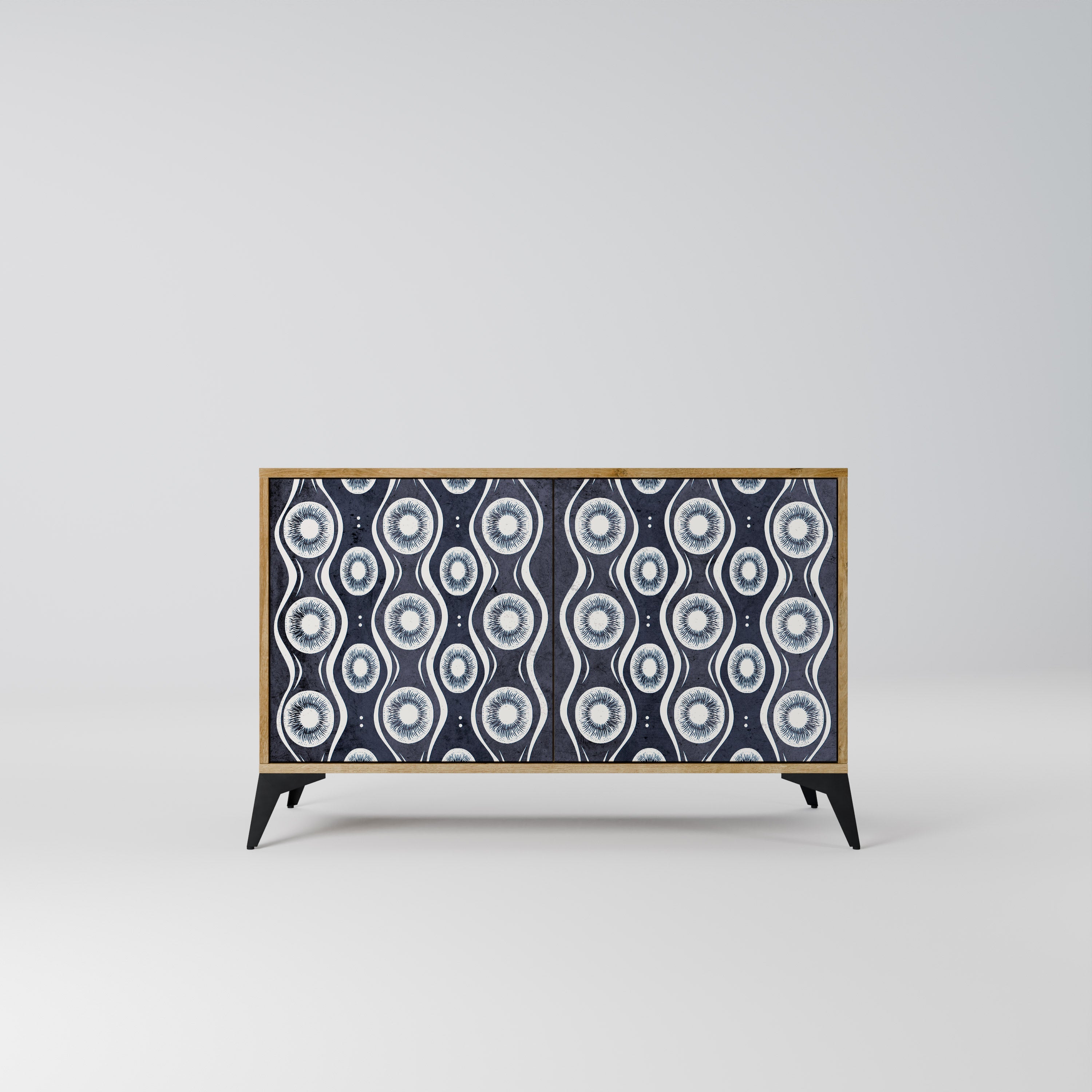 GRAPHITE EYES Sideboard mit 2 Türen in Eichenoptik