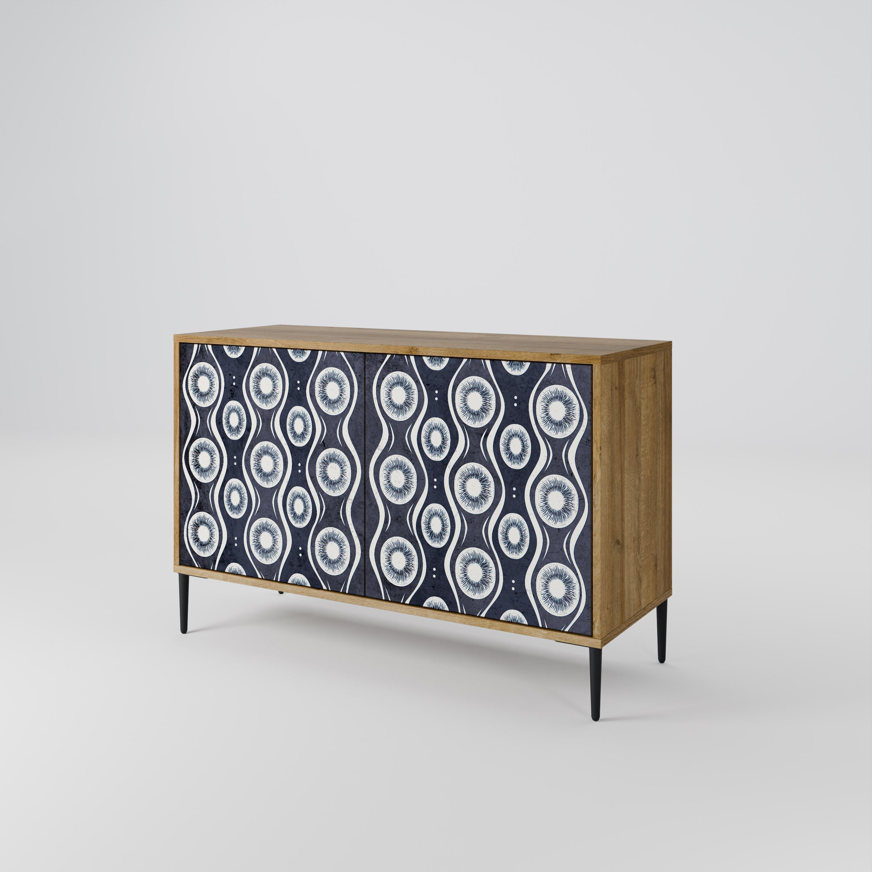 GRAPHITE EYES Sideboard mit 2 Türen in Eichenoptik