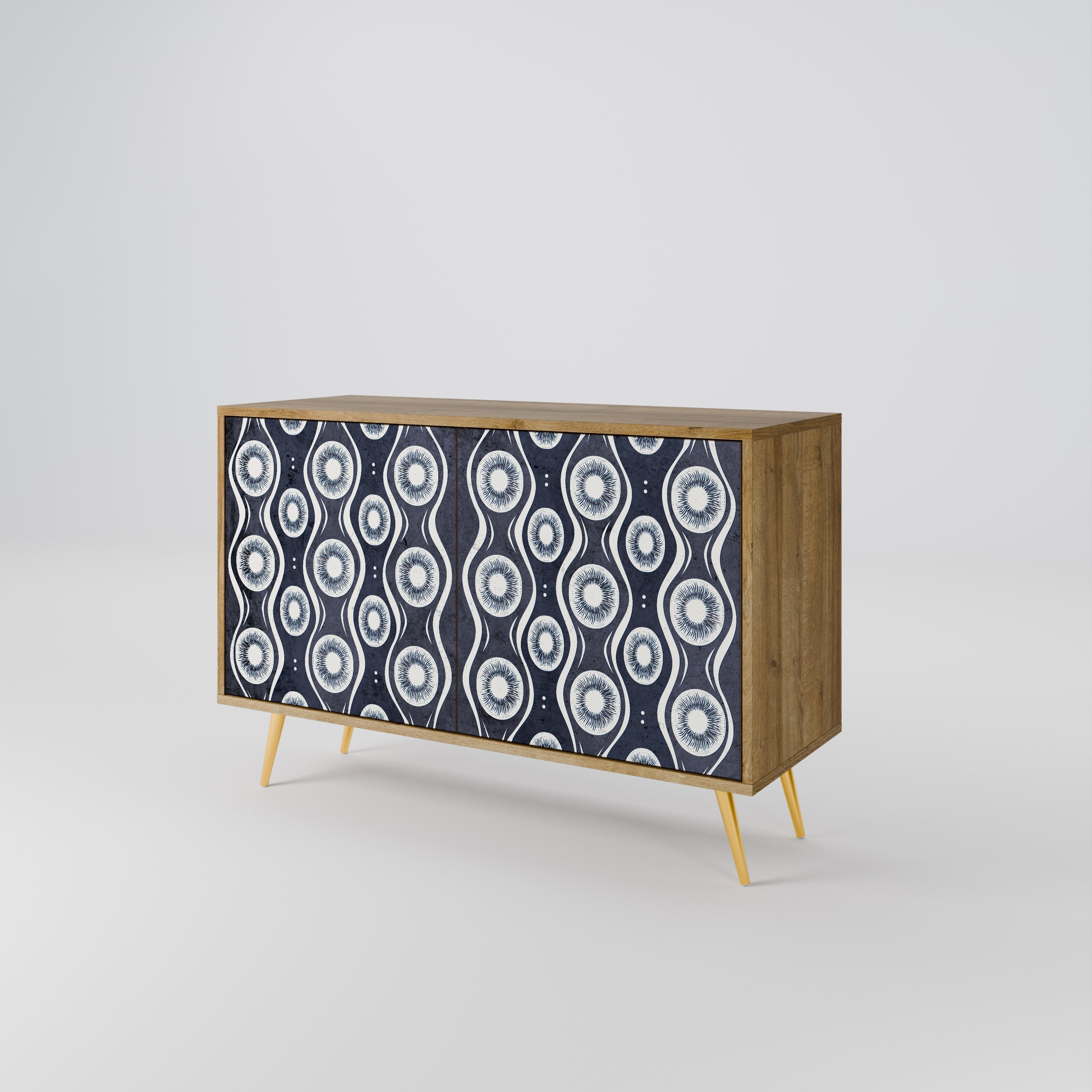 GRAPHITE EYES Sideboard mit 2 Türen in Eichenoptik