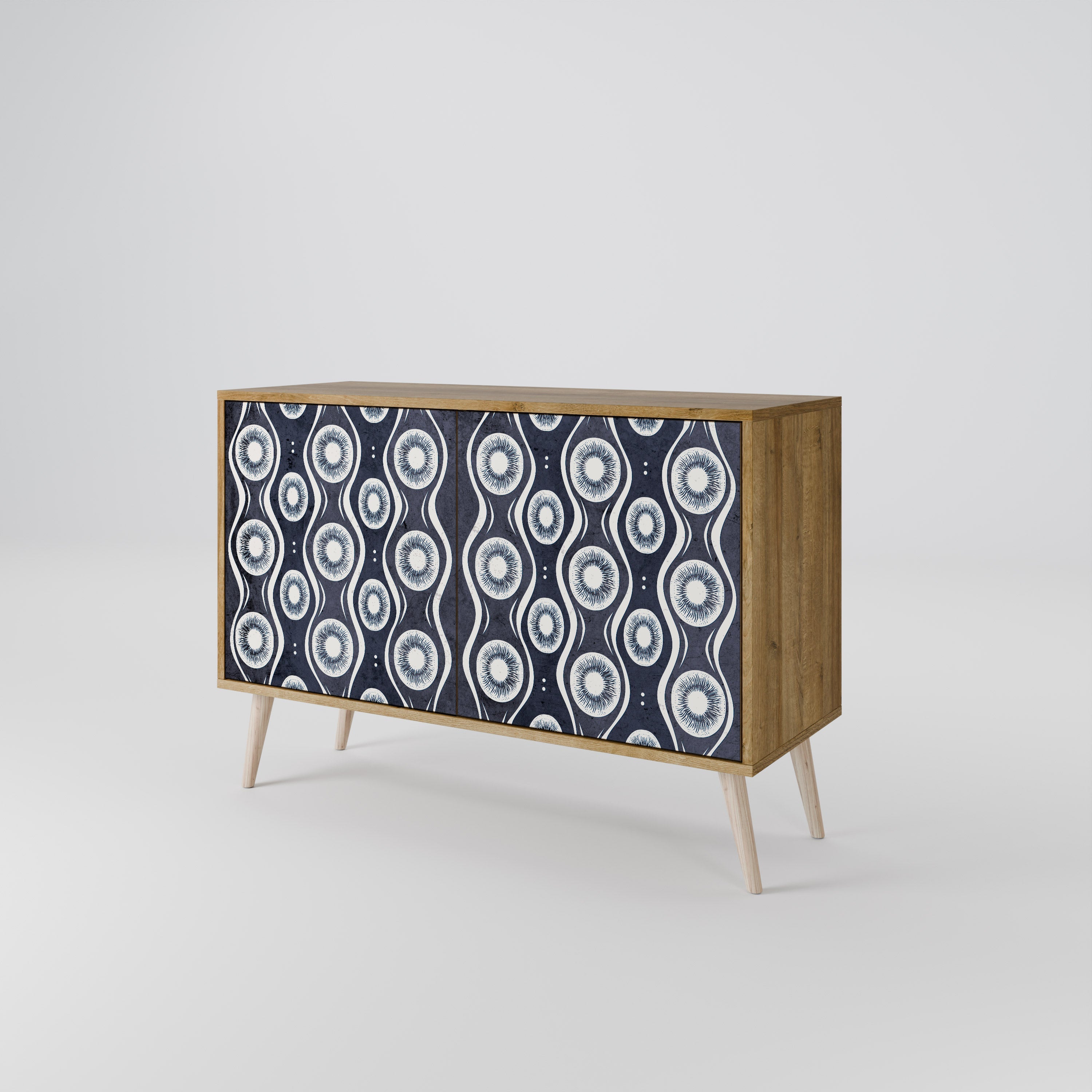 GRAPHITE EYES Sideboard mit 2 Türen in Eichenoptik