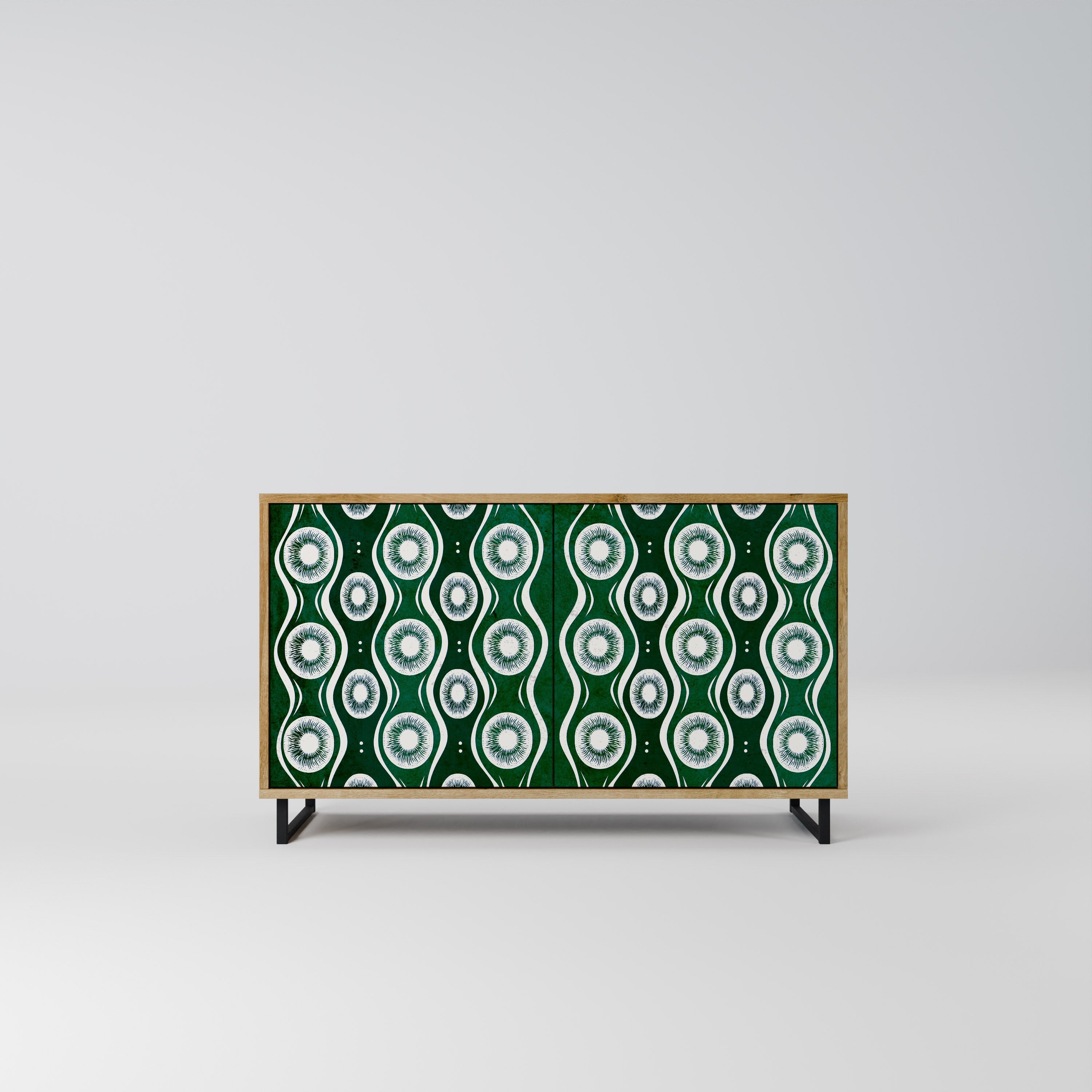 GREEN EYES Sideboard mit 2 Türen in Eichenoptik
