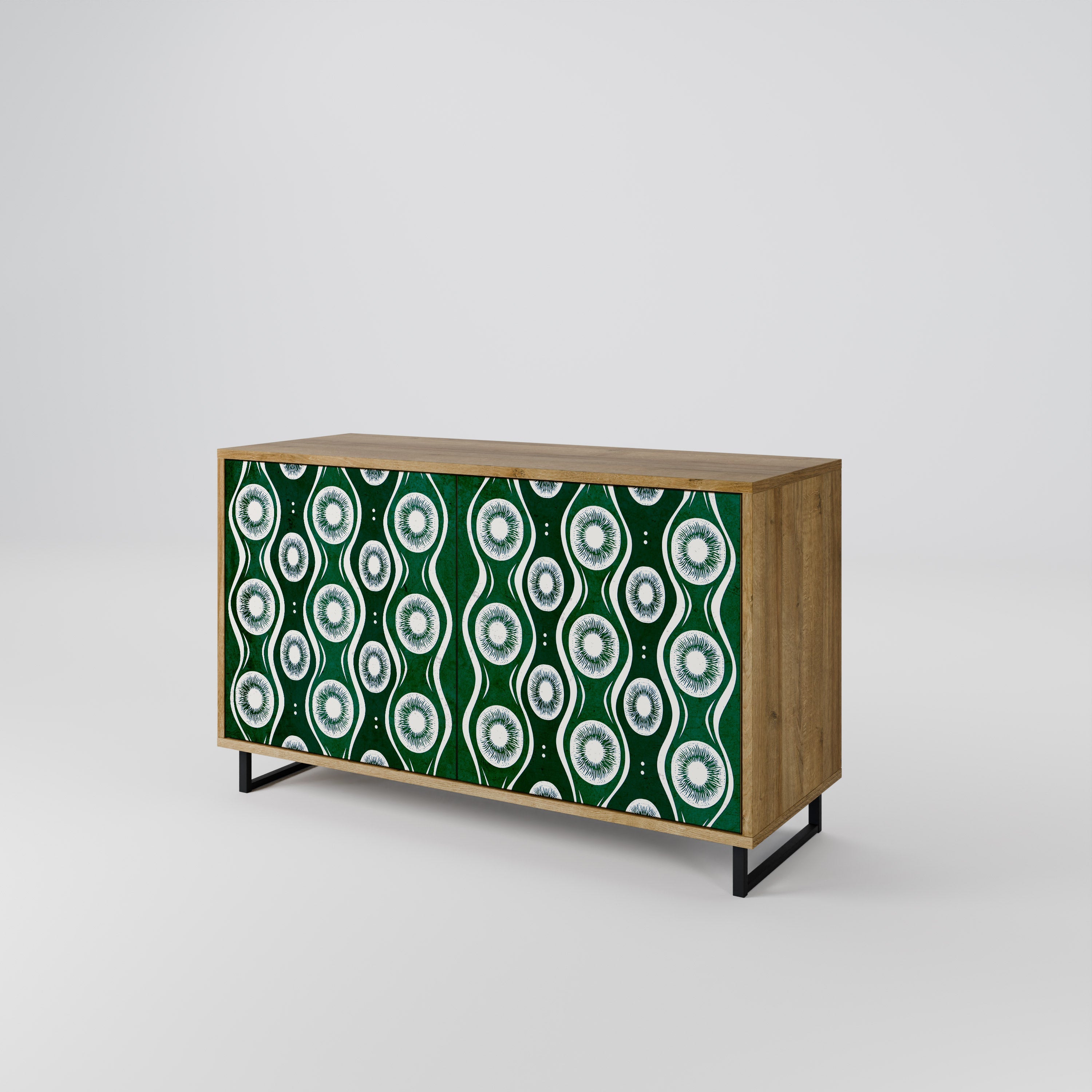 GREEN EYES Sideboard mit 2 Türen in Eichenoptik
