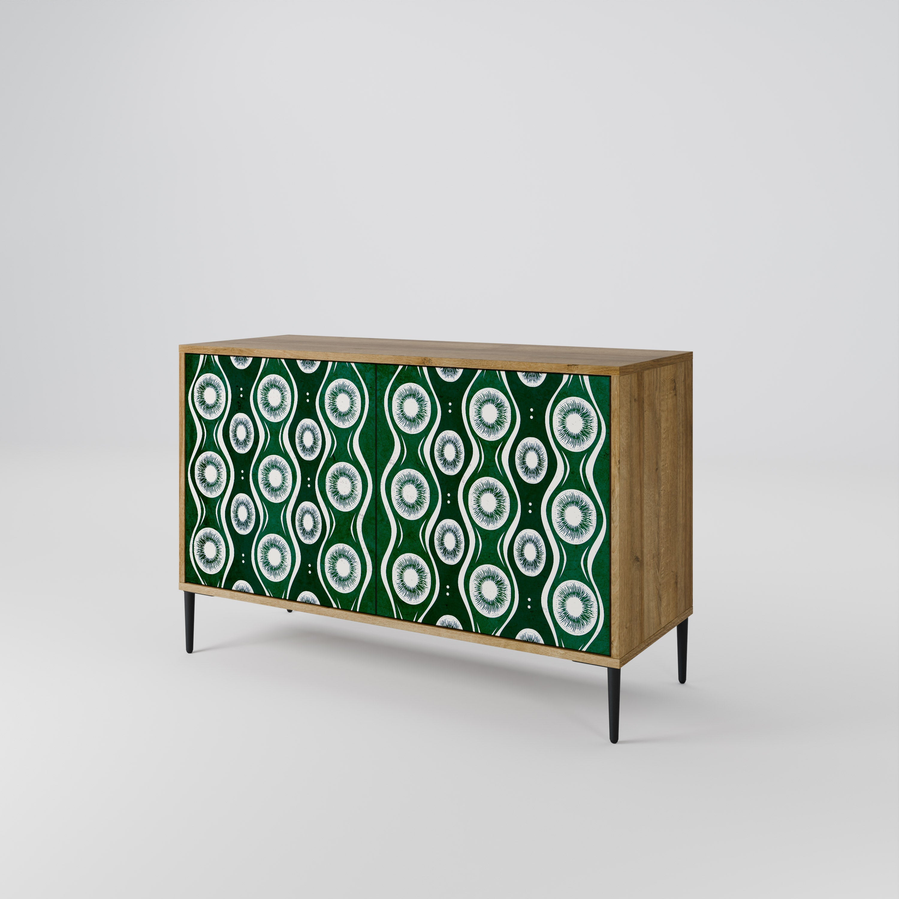 GREEN EYES Sideboard mit 2 Türen in Eichenoptik