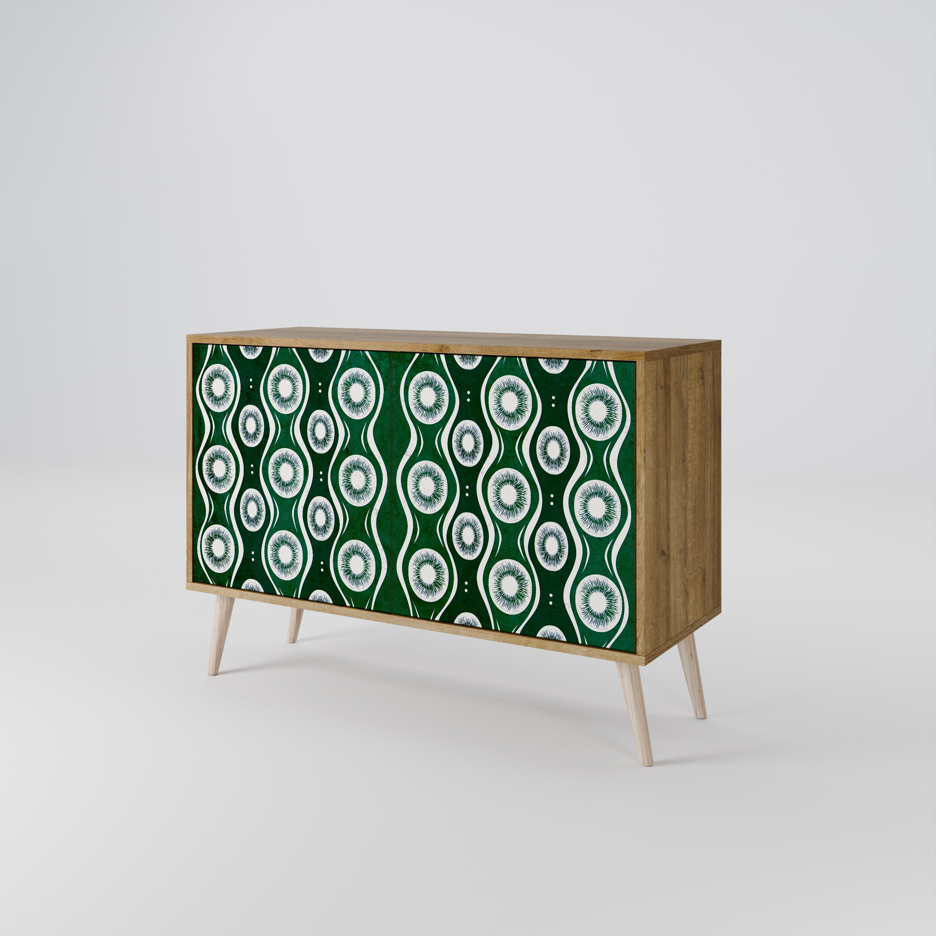 GREEN EYES Sideboard mit 2 Türen in Eichenoptik