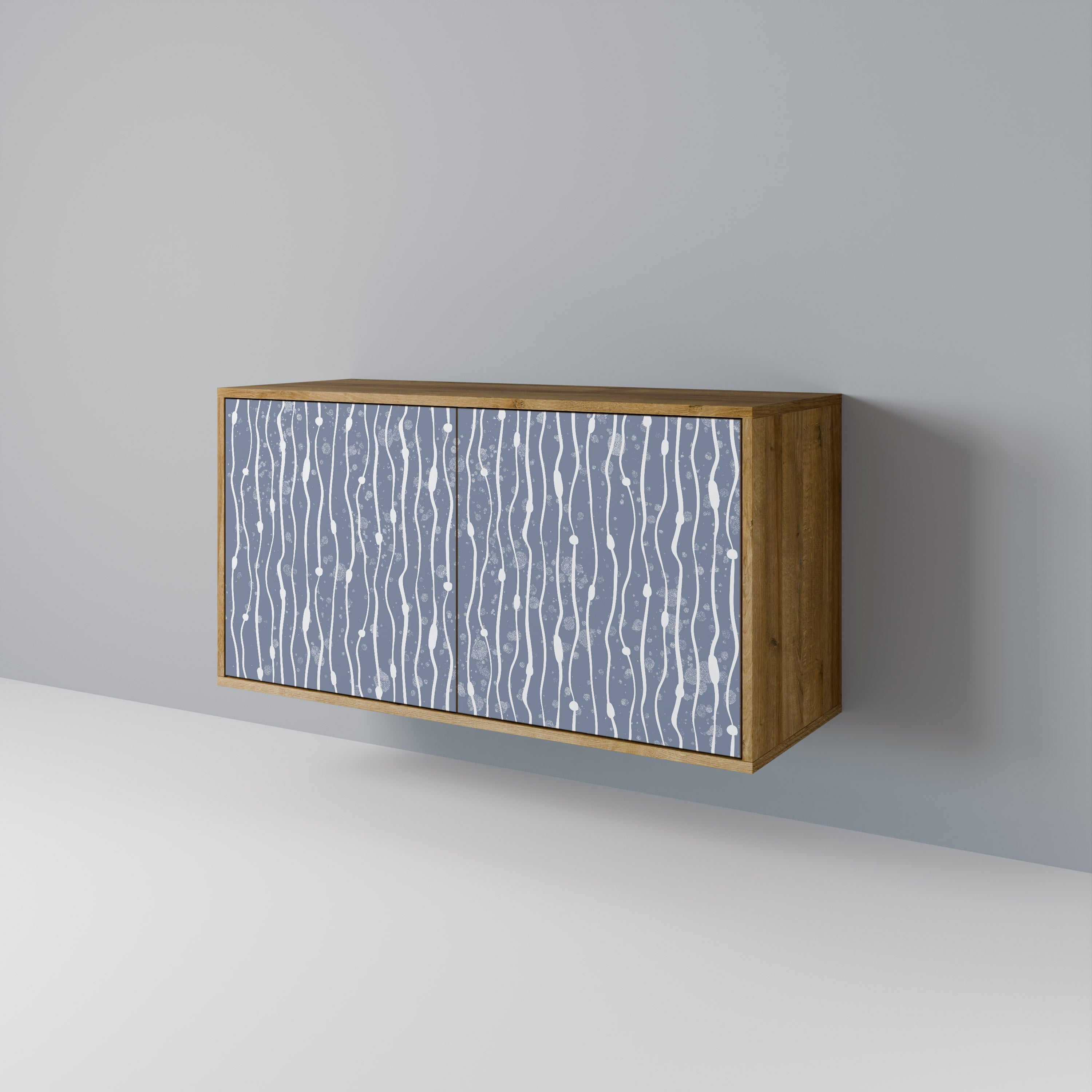 GRAPHITE RAIN Sideboard mit 2 Türen in Eichenoptik