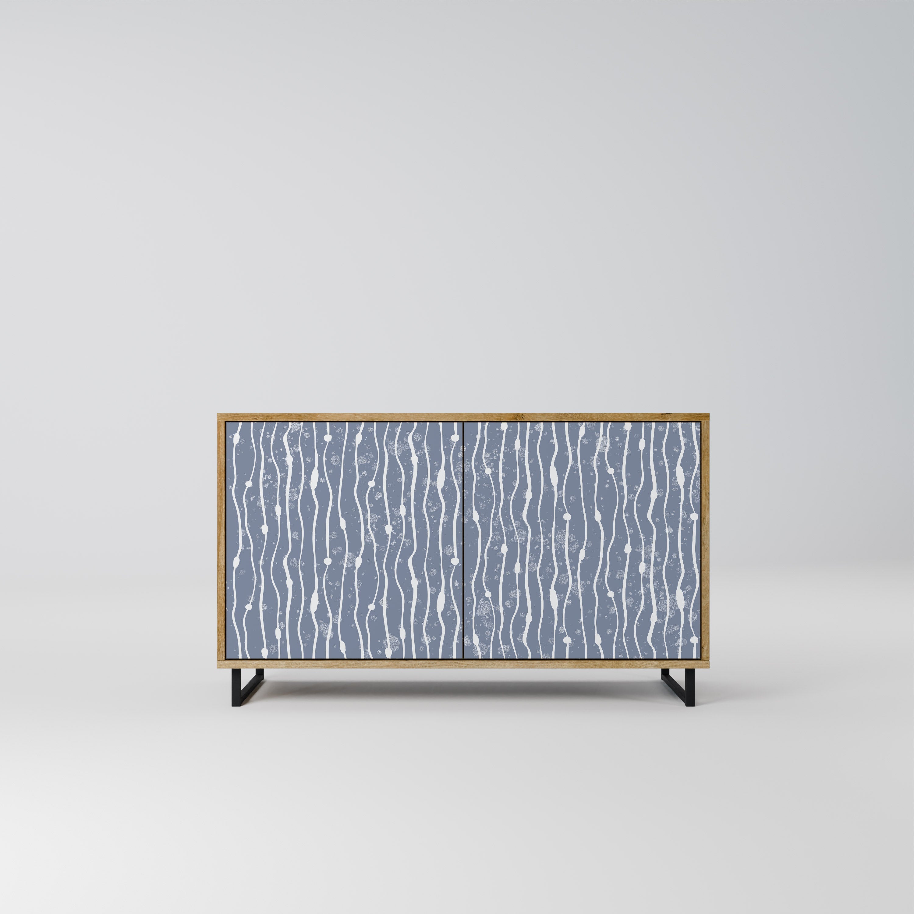 GRAPHITE RAIN Sideboard mit 2 Türen in Eichenoptik