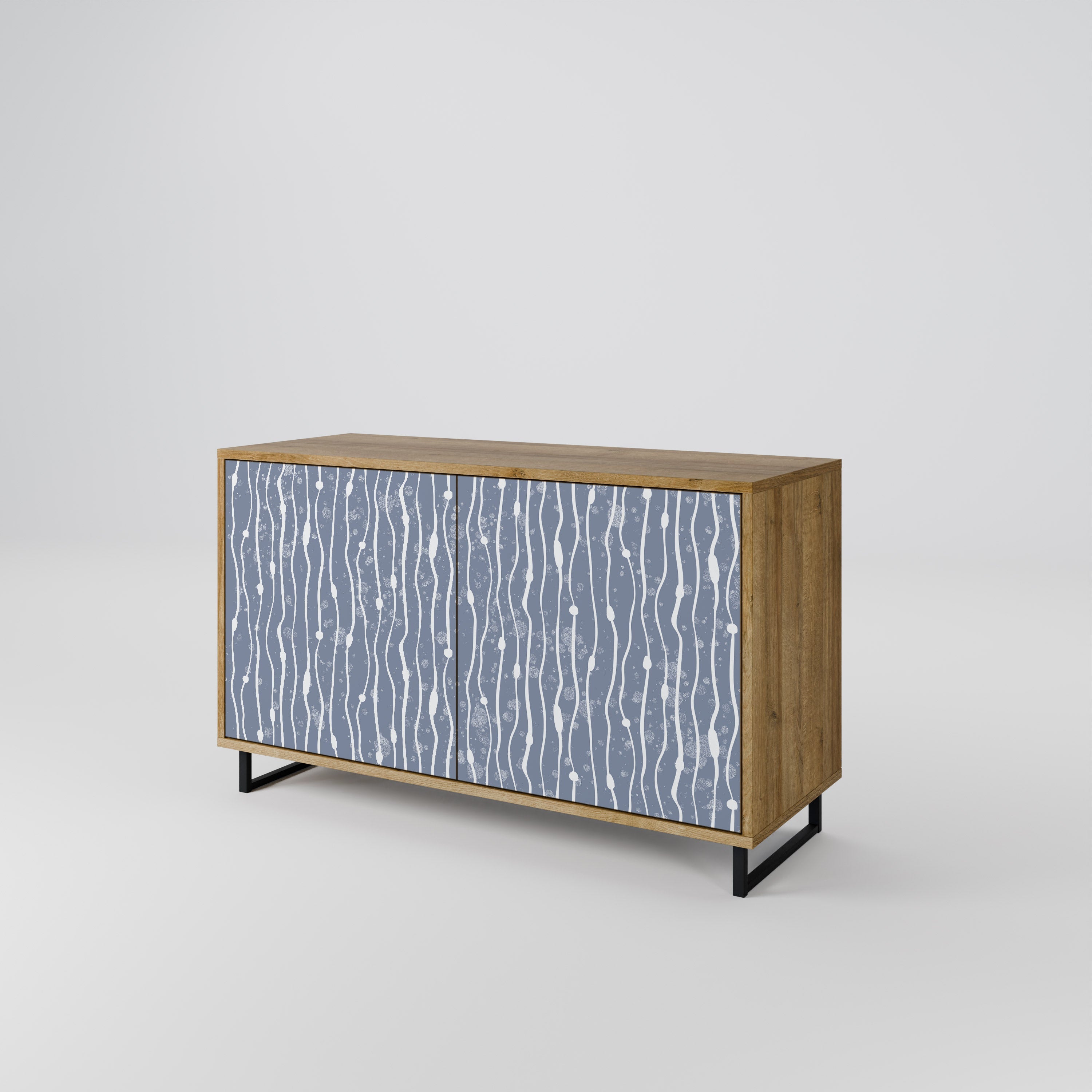 GRAPHITE RAIN Sideboard mit 2 Türen in Eichenoptik