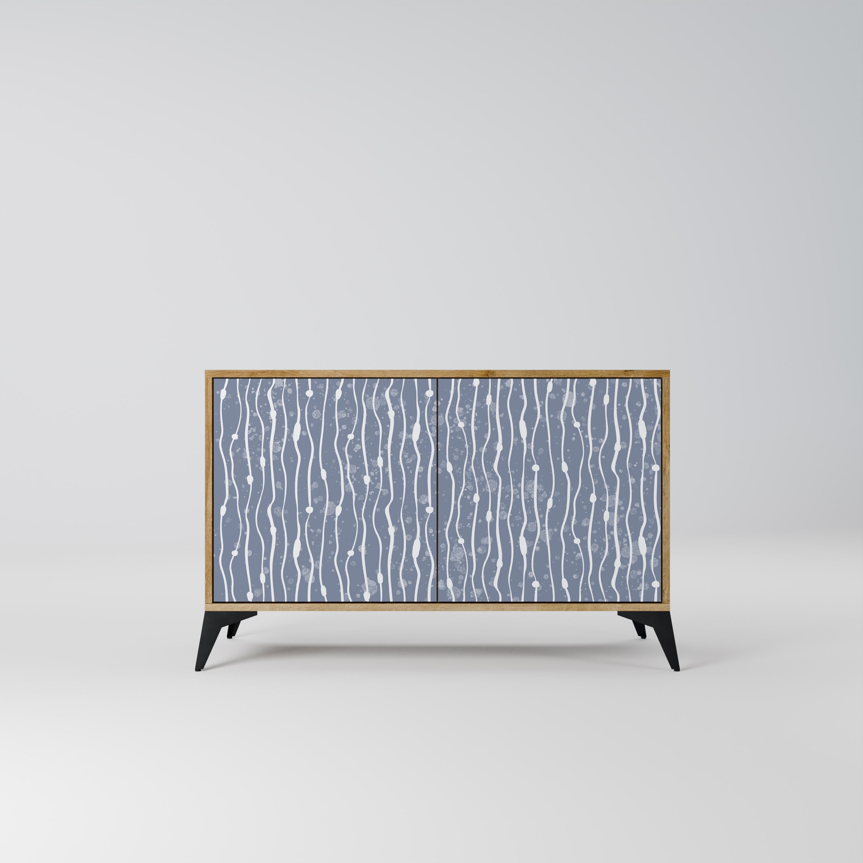 GRAPHITE RAIN Sideboard mit 2 Türen in Eichenoptik