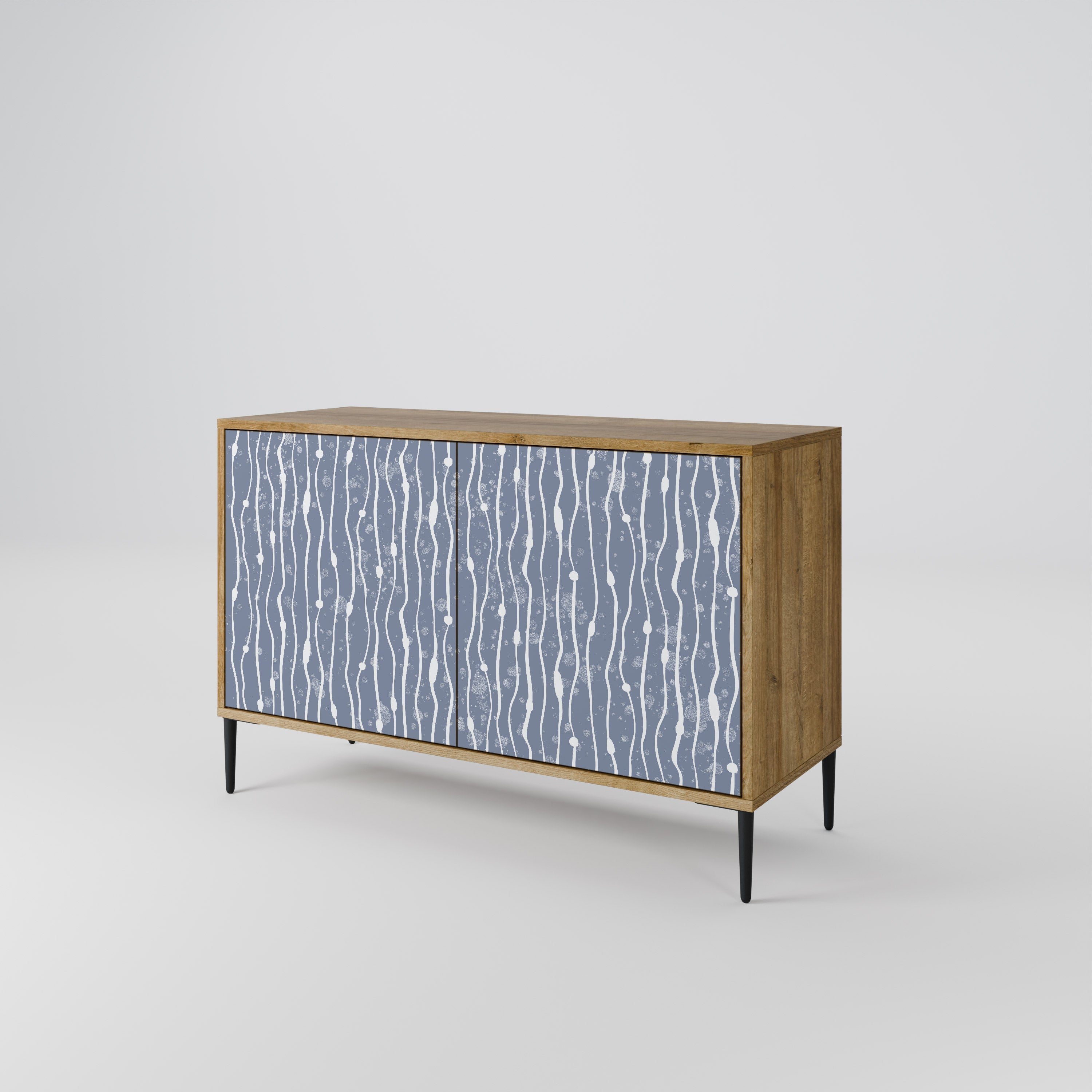 GRAPHITE RAIN Sideboard mit 2 Türen in Eichenoptik