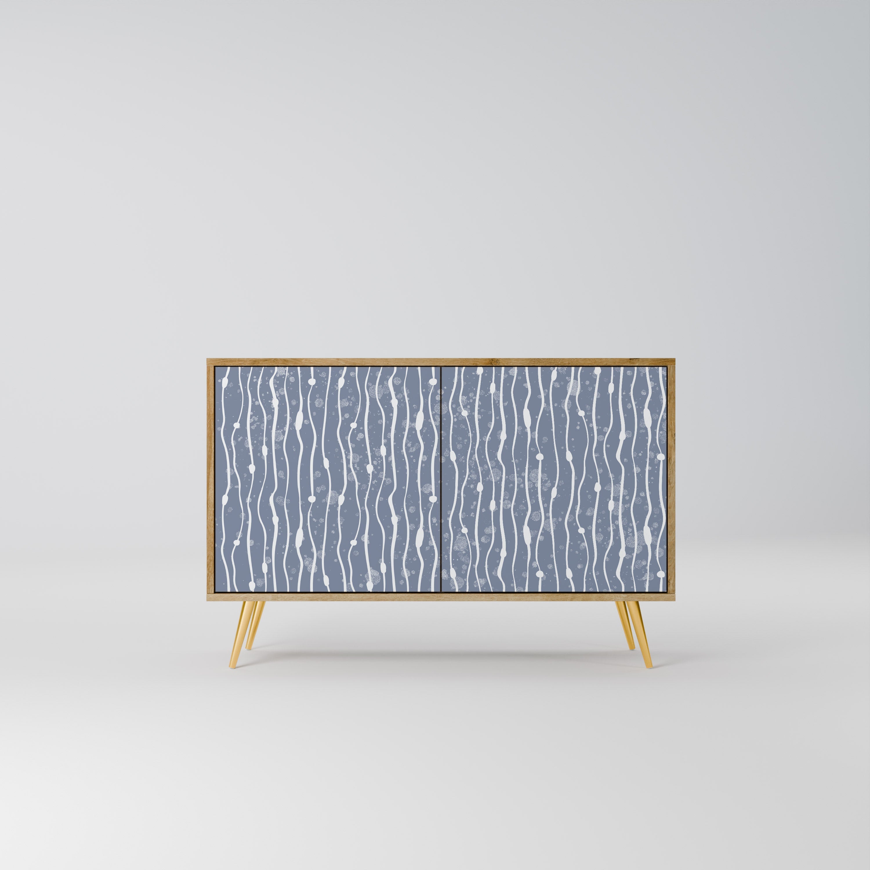 GRAPHITE RAIN Sideboard mit 2 Türen in Eichenoptik