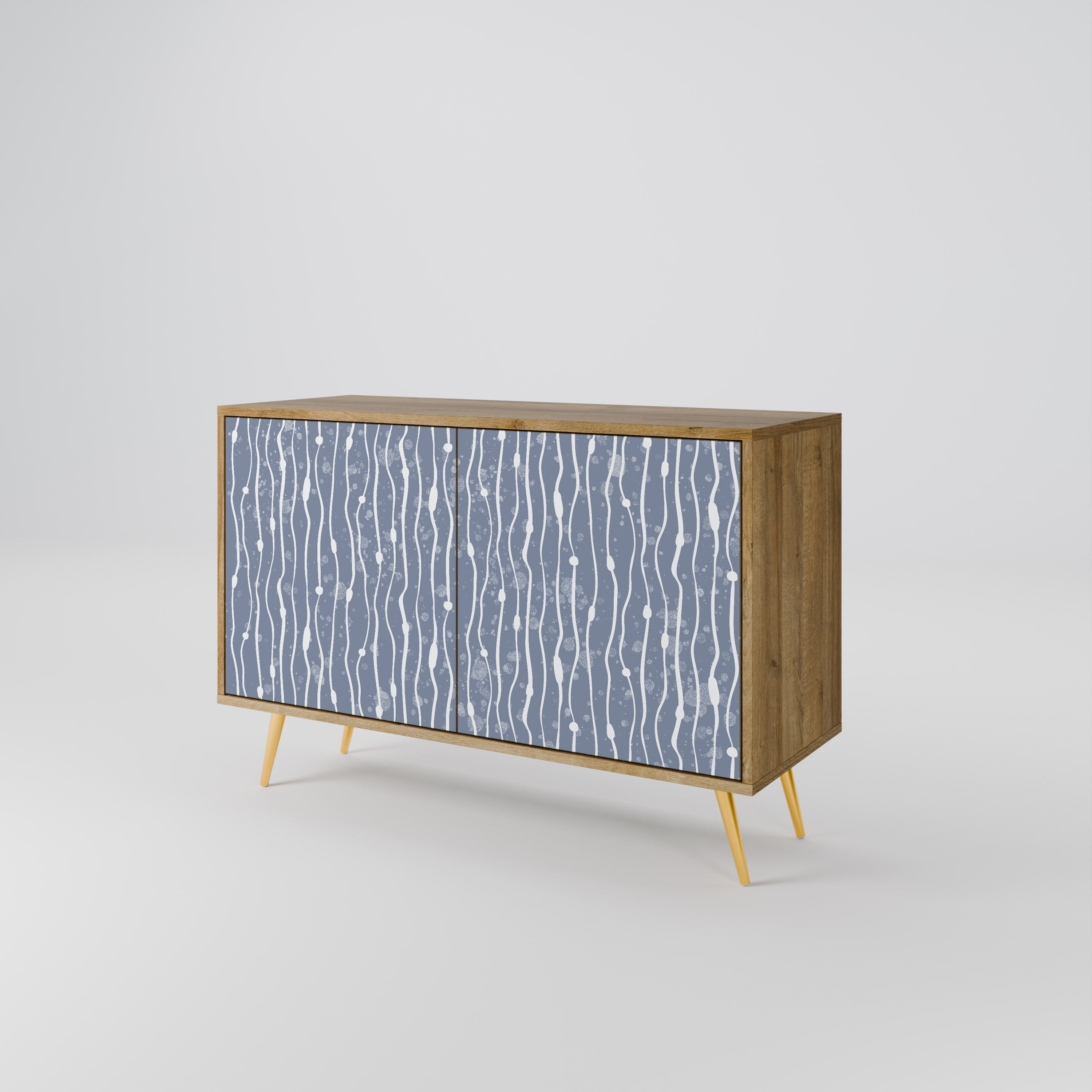 GRAPHITE RAIN Sideboard mit 2 Türen in Eichenoptik