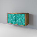 TURQUOISE RAIN 2-Door Sideboard in Oak Effect