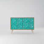 TURQUOISE RAIN 2-Door Sideboard in Oak Effect