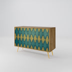 POLYGONS 2-Door Sideboard in Oak Effect